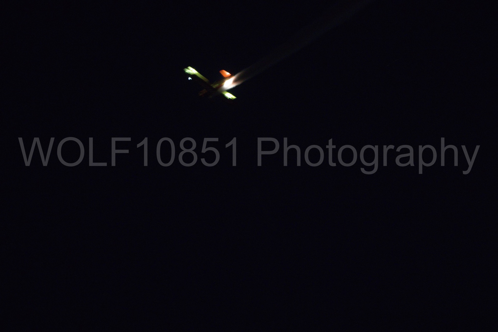 Aviation photography by WOLF10851 featuring California Capital Airshow 2018, Night time Air Show, Gene Soucy, AG Cat.