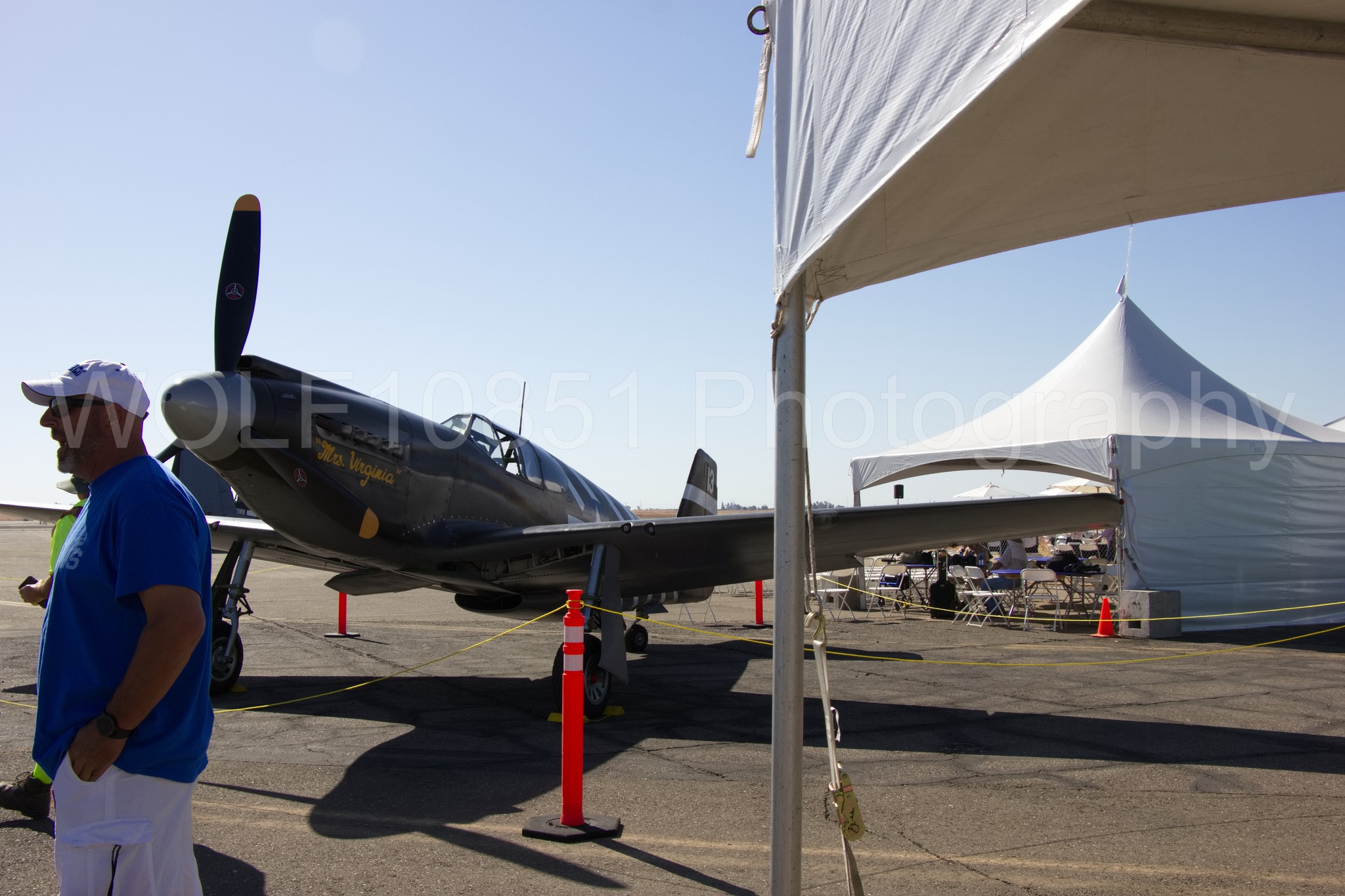Aviation photography by WOLF10851 featuring Static Display, P-51 Mustang, California Capital Airshow 2018, Mrs Virginia.