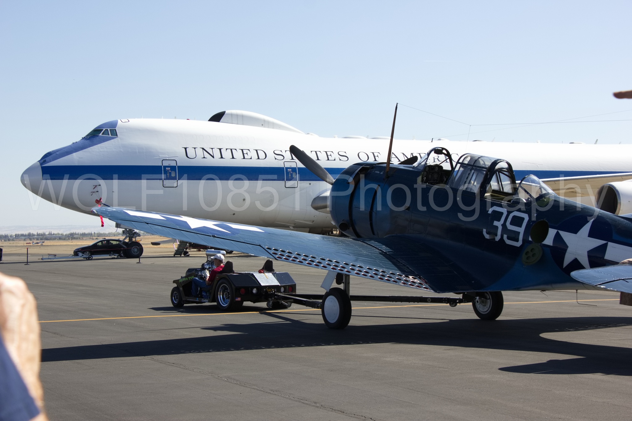 Aviation photography by WOLF10851 featuring Static Display, Douglas SBD-5 Dauntless, E-4B Nightwatch, California Capital Airshow 2018.