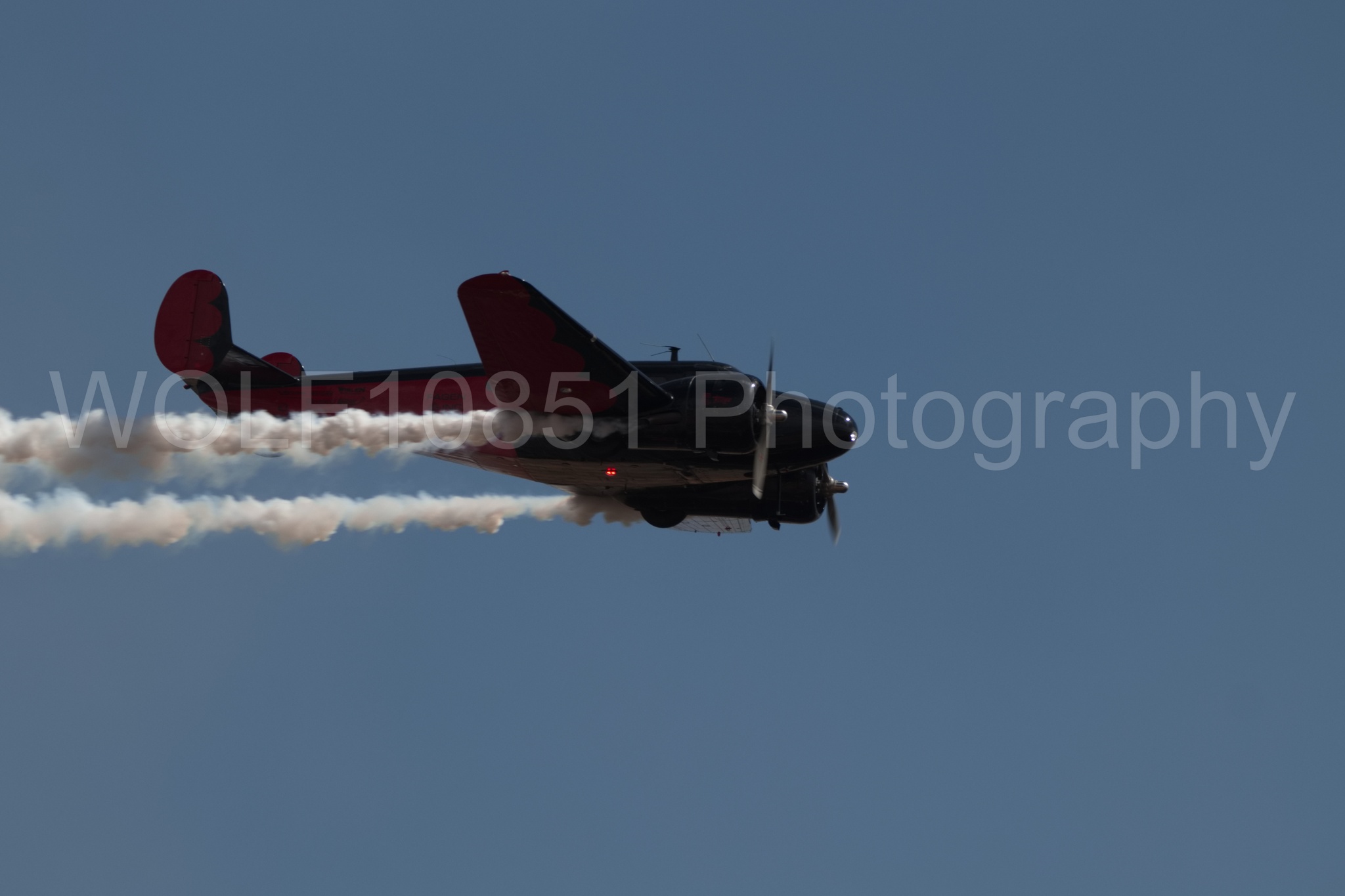 Aviation photography by WOLF10851 featuring Beechcraft Twin Beech 18, California Capital Airshow 2018, Younkin airshows, AT-7C.