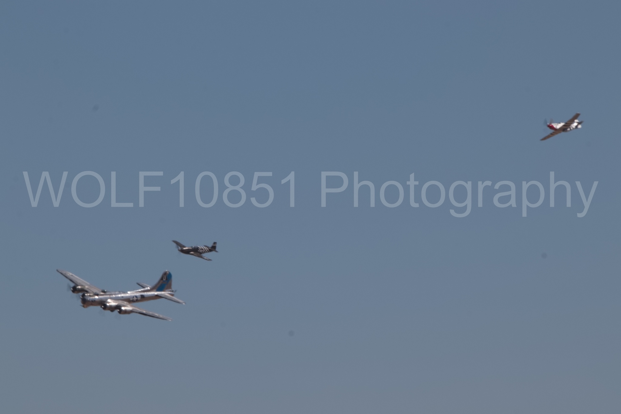 Aviation photography by WOLF10851 featuring P-51 Mustang, Comfortably Numb, California Capital Airshow 2018, B-17 Flying Fortress, Mrs Virginia.