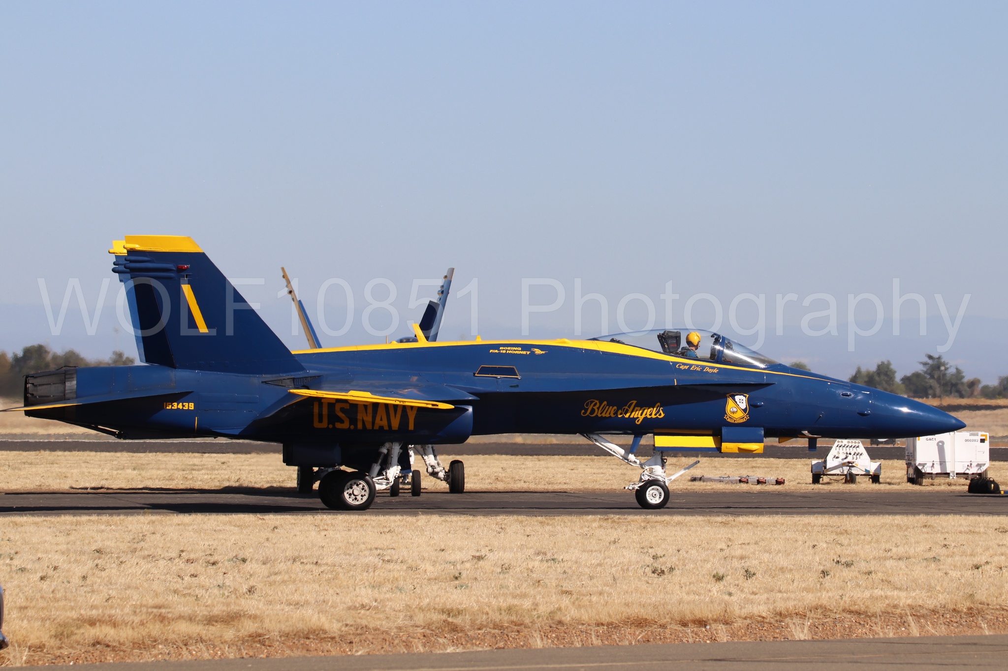 Aviation photography by WOLF10851 featuring F-18 Hornet, Blue Angels, Blue and Gold, California Capital Airshow 2019.