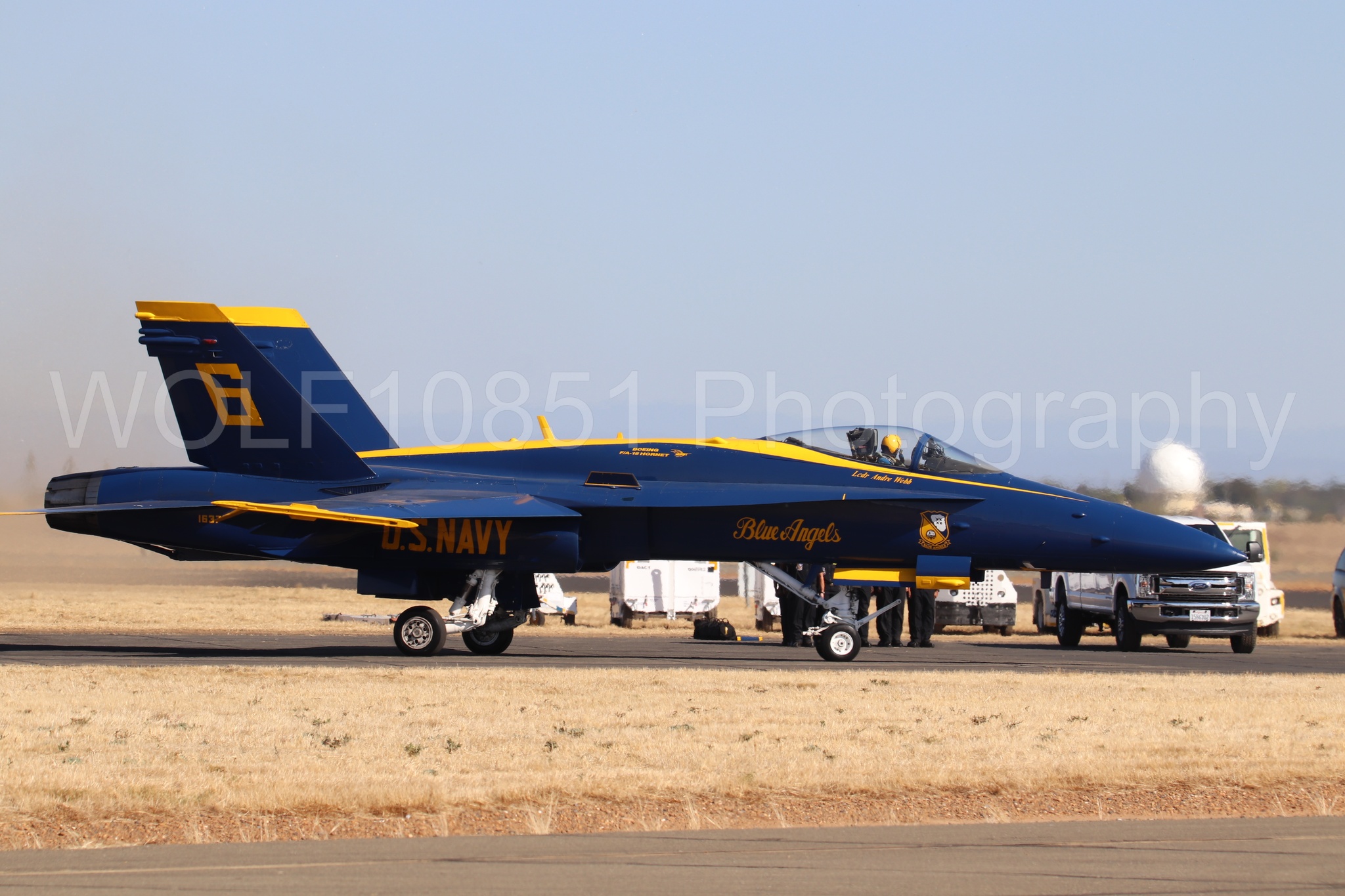 Aviation photography by WOLF10851 featuring F-18 Hornet, Blue Angels, Blue and Gold, California Capital Airshow 2019.