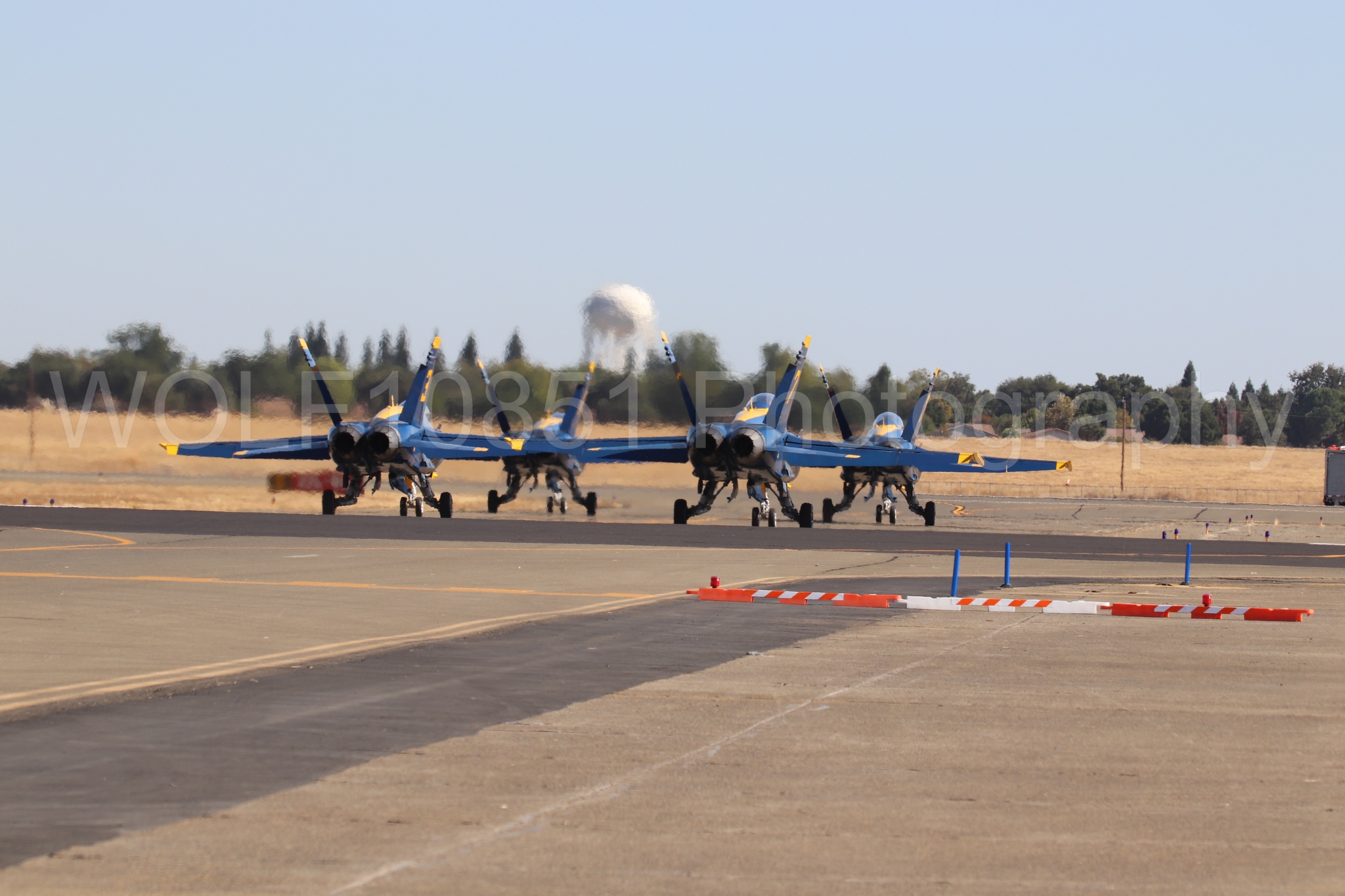 Aviation photography by WOLF10851 featuring F-18 Hornet, Blue Angels, Blue and Gold, California Capital Airshow 2019.