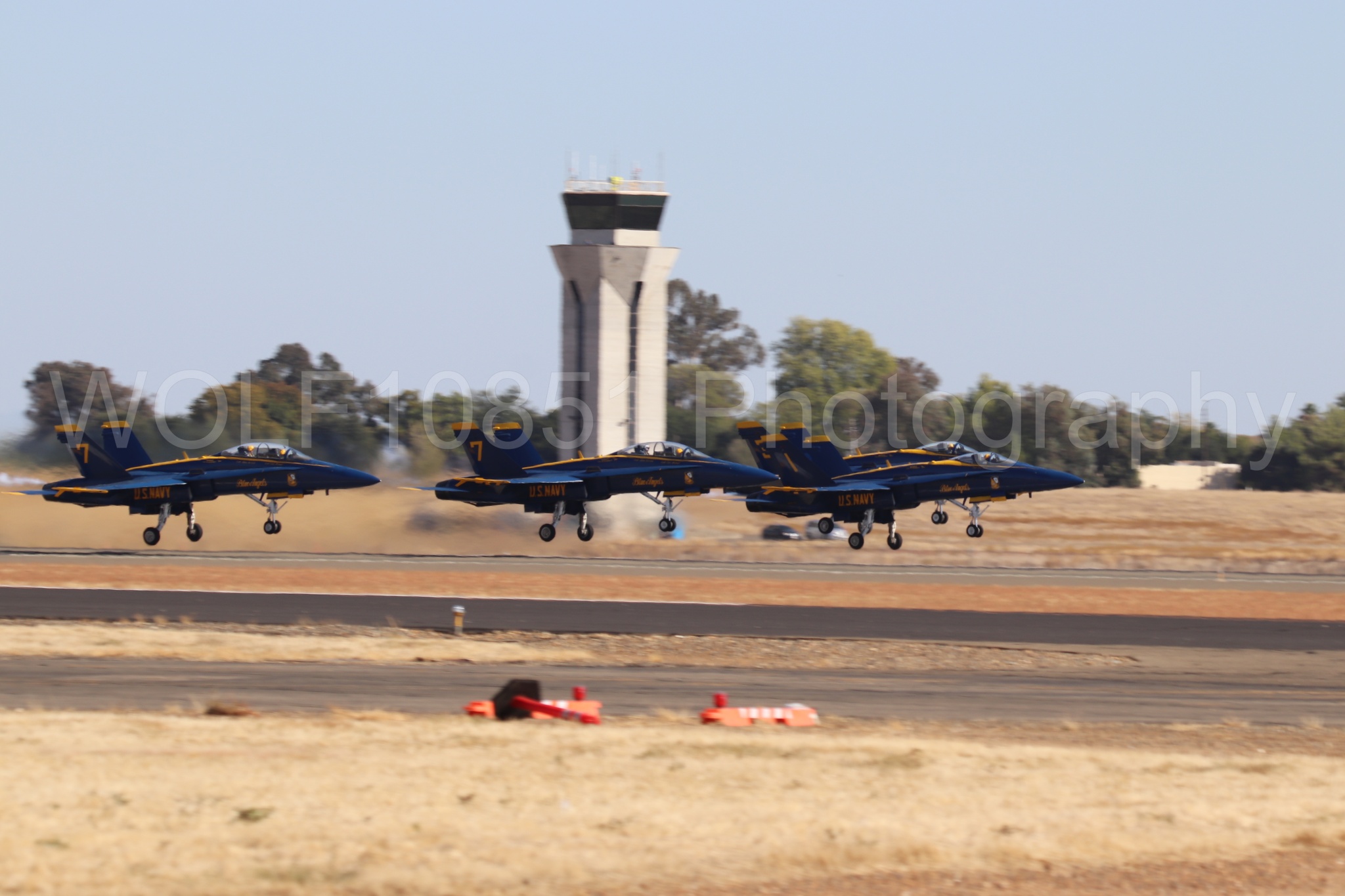 Aviation photography by WOLF10851 featuring F-18 Hornet, Blue Angels, Blue and Gold, California Capital Airshow 2019.