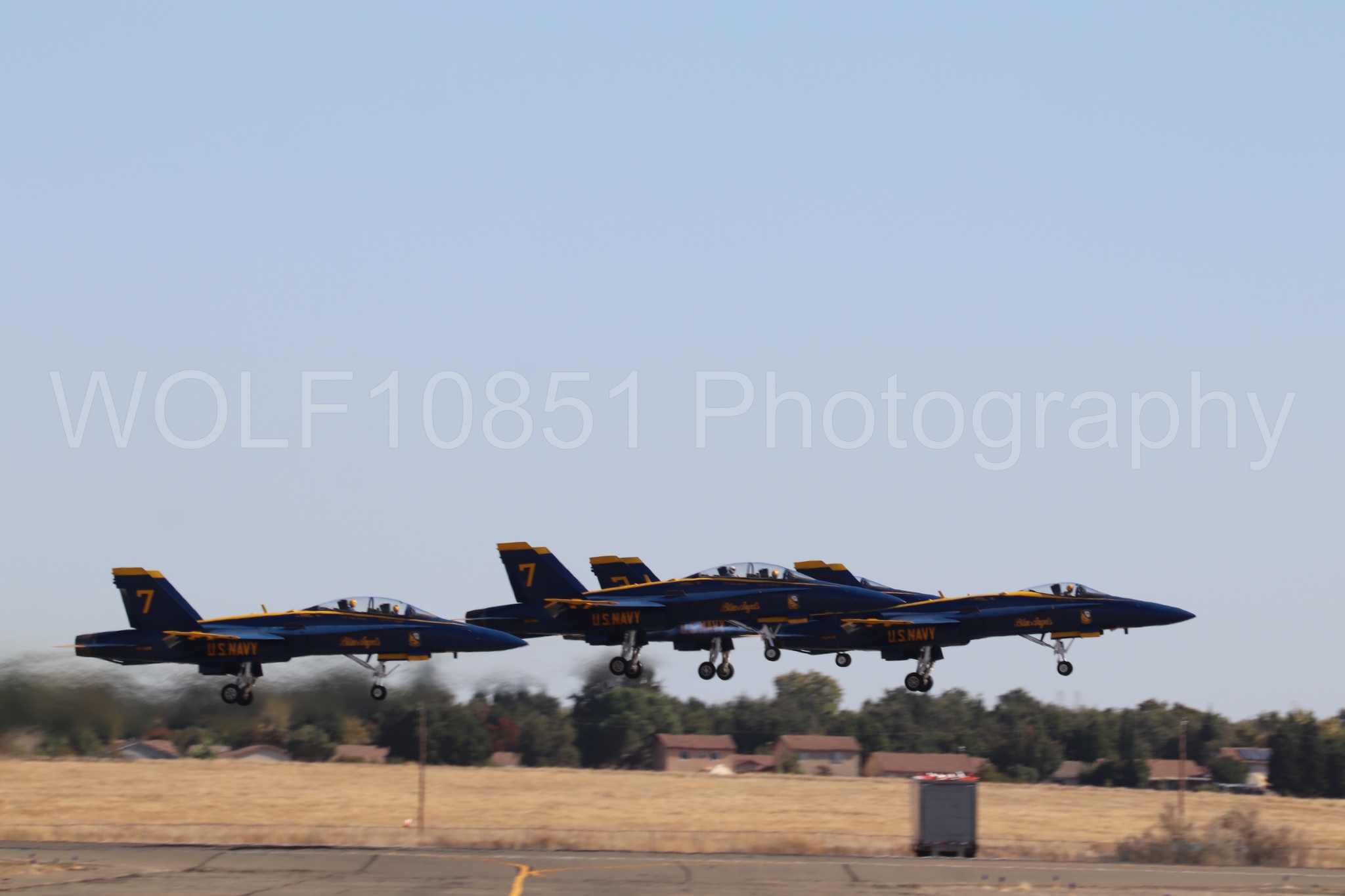 Aviation photography by WOLF10851 featuring F-18 Hornet, Blue Angels, Blue and Gold, California Capital Airshow 2019.