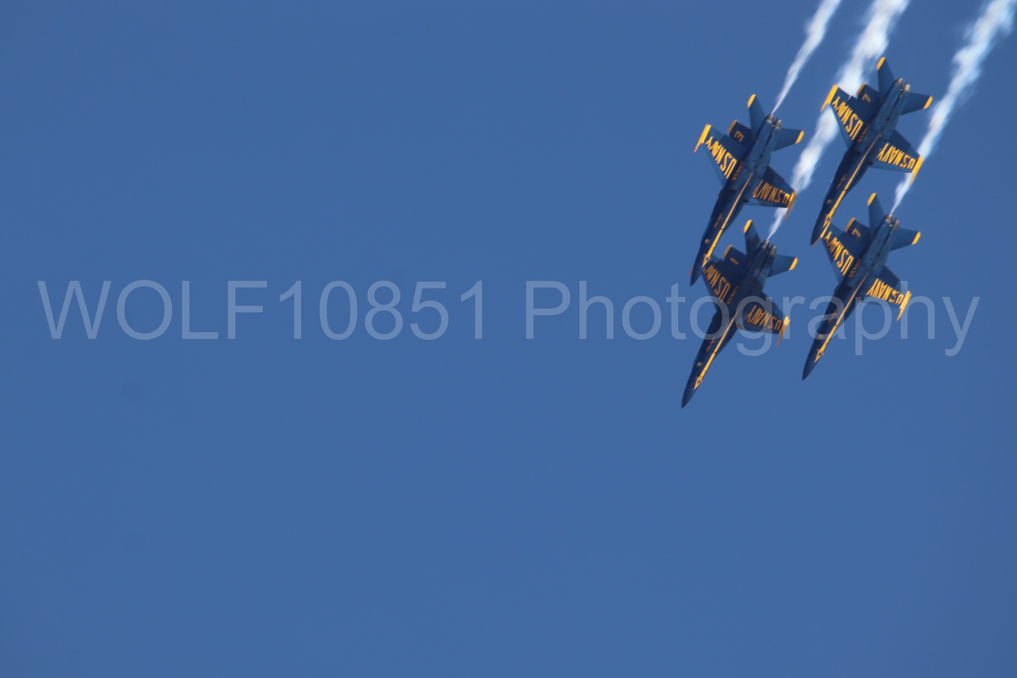 Aviation photography by WOLF10851 featuring F-18 Hornet, Blue Angels, Blue and Gold.