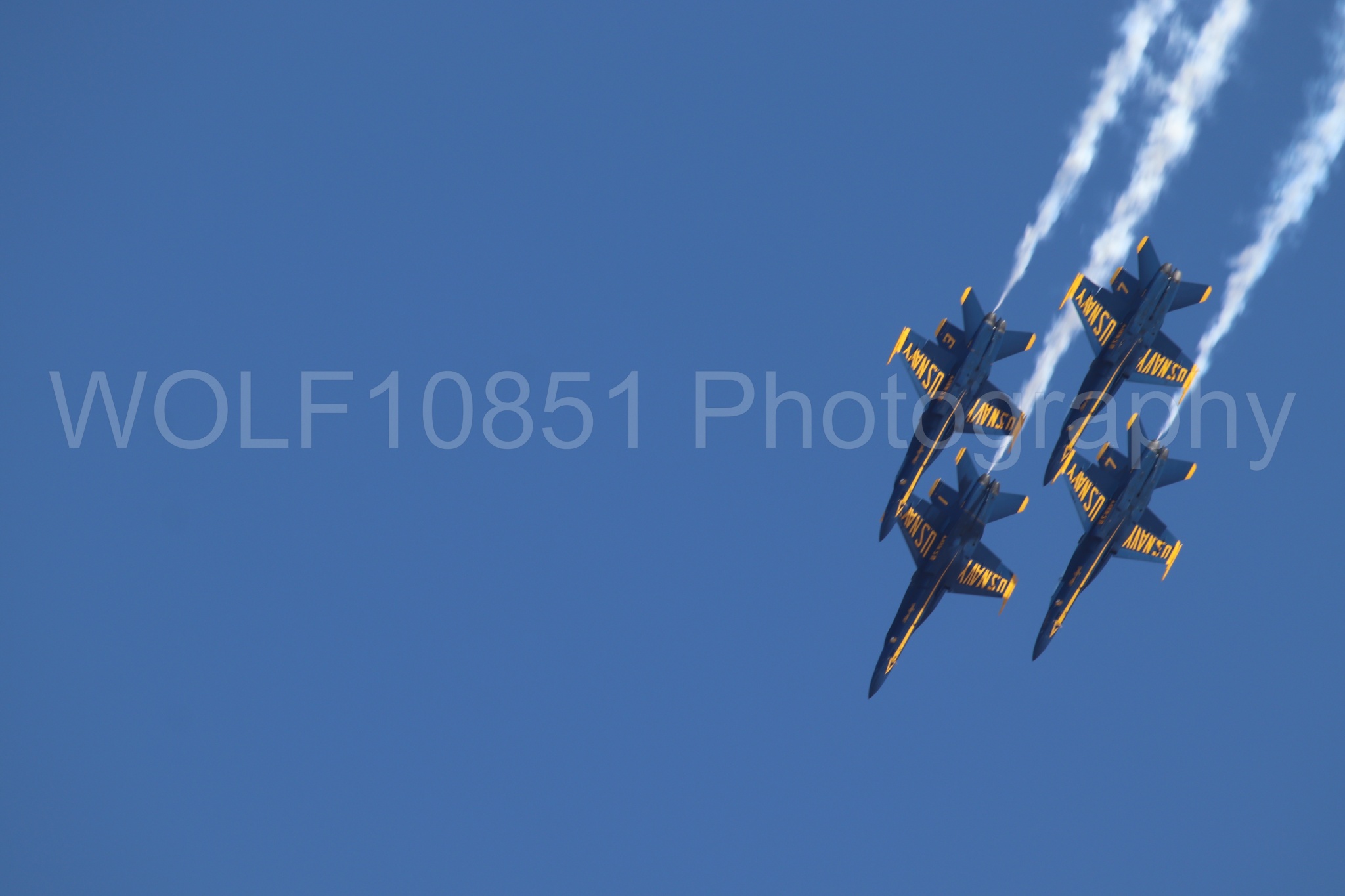 Aviation photography by WOLF10851 featuring F-18 Hornet, Blue Angels, Blue and Gold.