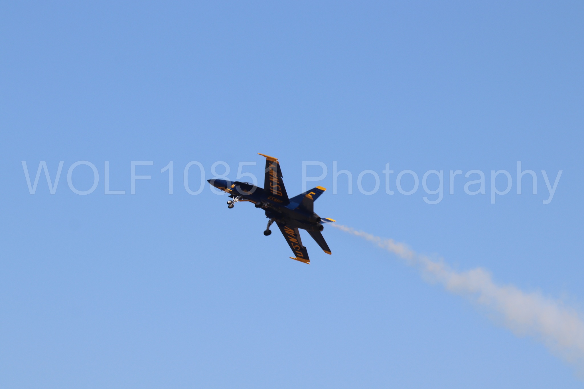 Aviation photography by WOLF10851 featuring F-18 Hornet, Blue Angels, Blue and Gold, California Capital Airshow 2019.