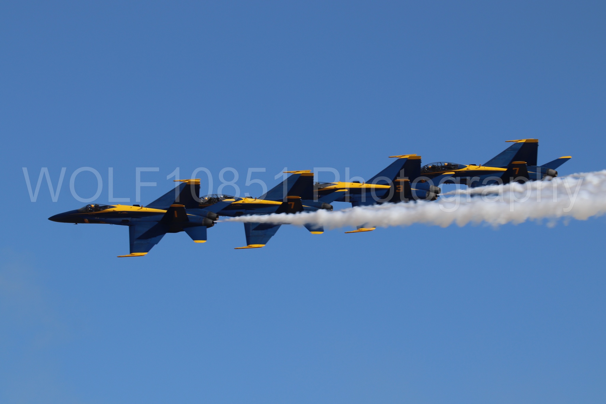 Aviation photography by WOLF10851 featuring F-18 Hornet, Blue Angels, Blue and Gold, California Capital Airshow 2019.