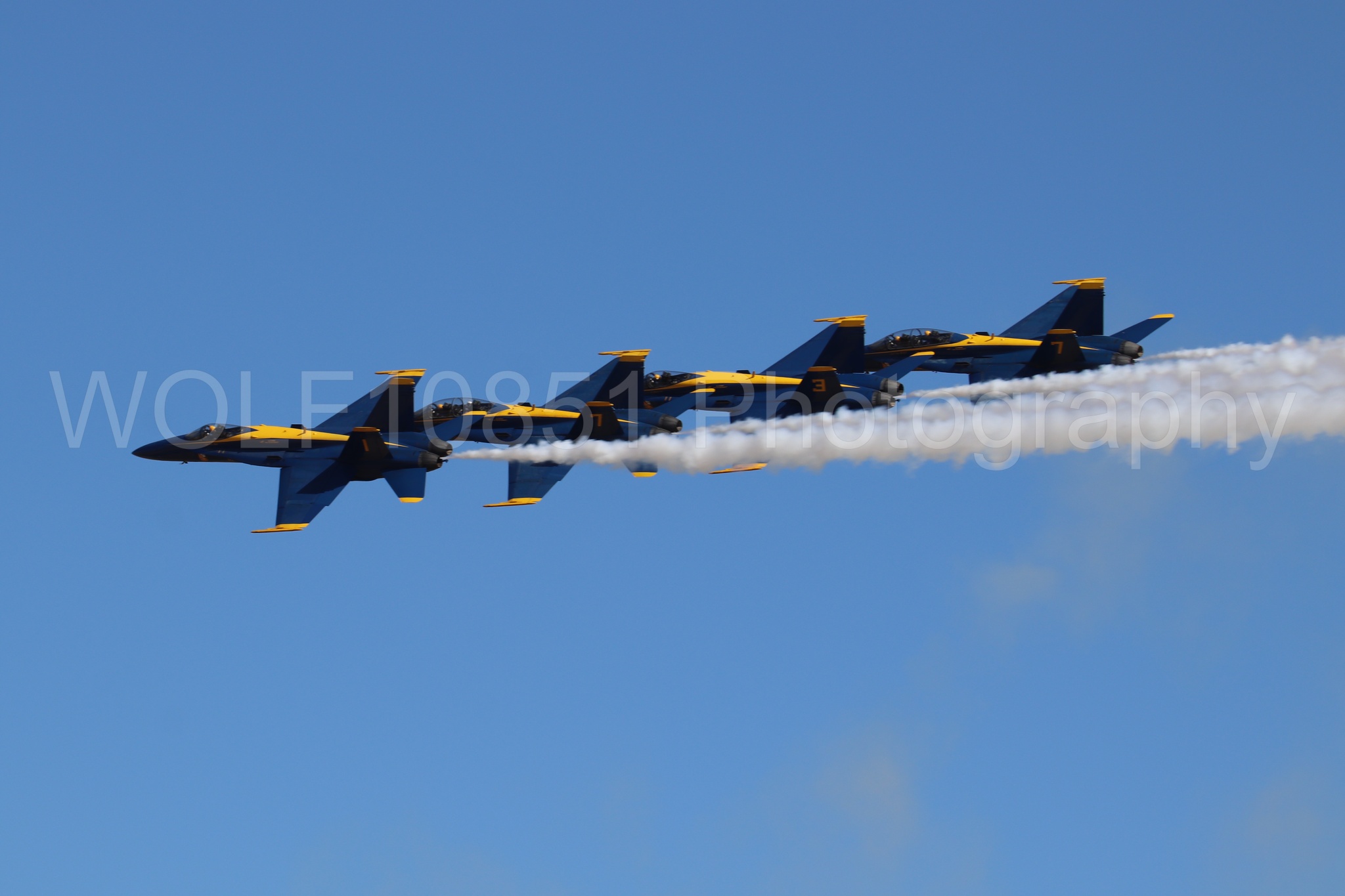 Aviation photography by WOLF10851 featuring F-18 Hornet, Blue Angels, Blue and Gold, California Capital Airshow 2019.