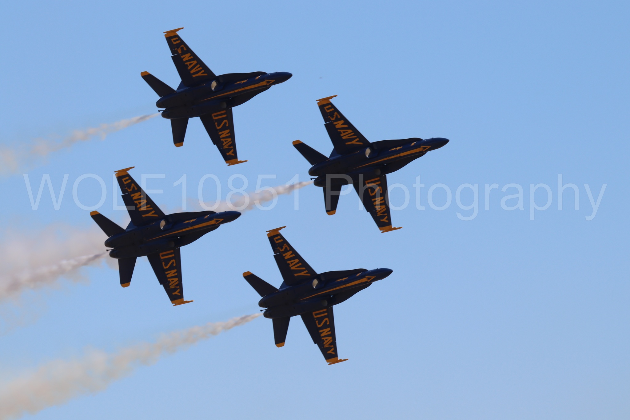Aviation photography by WOLF10851 featuring F-18 Hornet, Blue Angels, Blue and Gold, California Capital Airshow 2019.