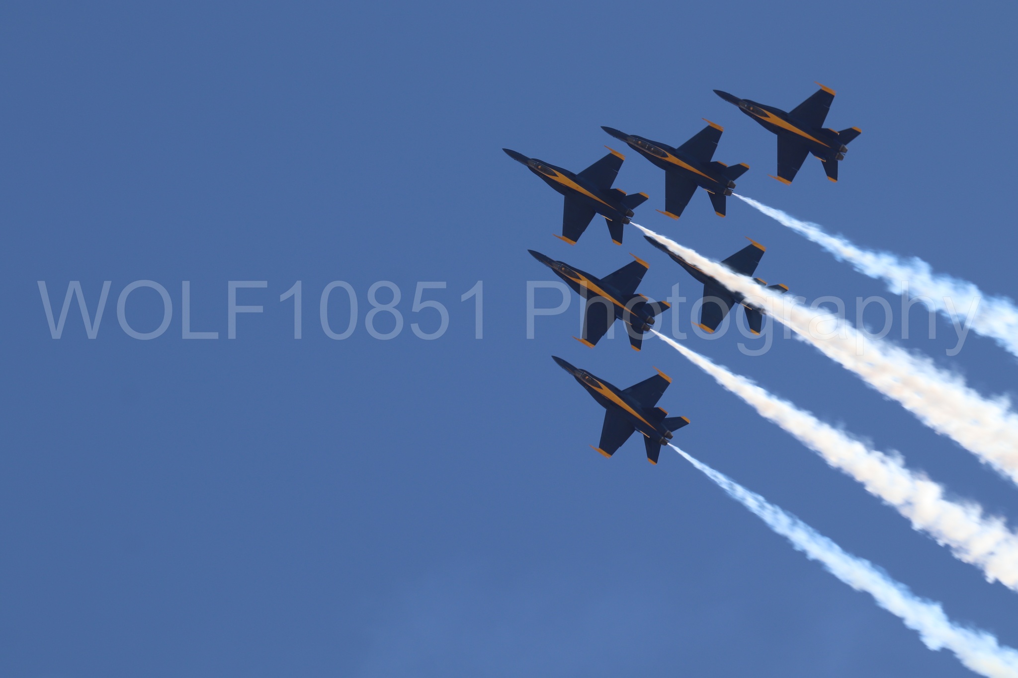 Aviation photography by WOLF10851 featuring F-18 Hornet, Blue Angels, Blue and Gold, California Capital Airshow 2019.