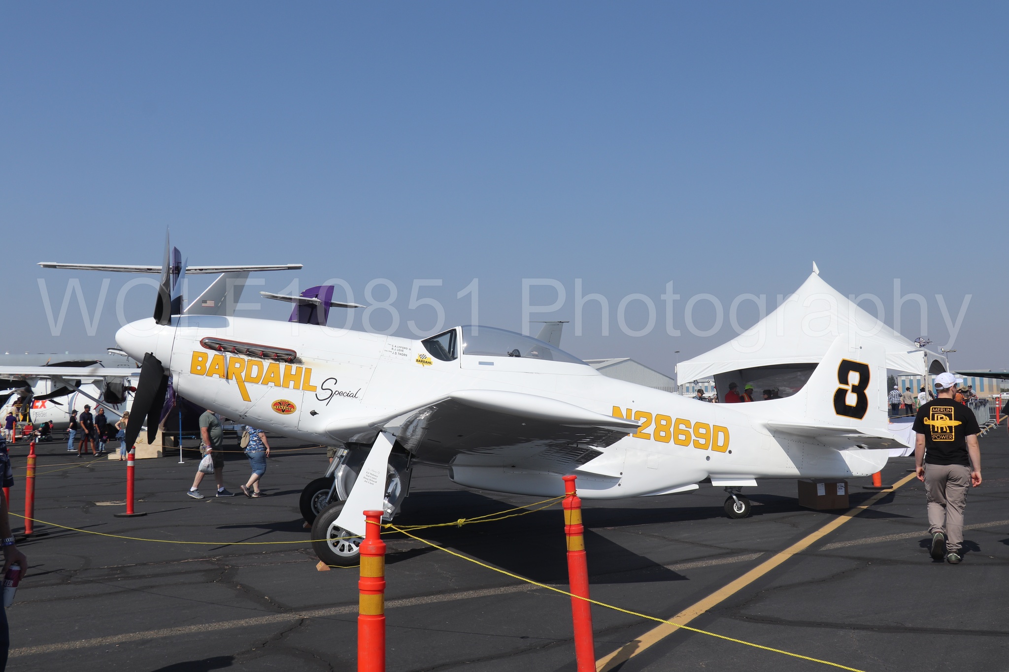 Aviation photography by WOLF10851 featuring Static Display, P-51 Mustang, California Capital Airshow 2023, Bardahl Special.