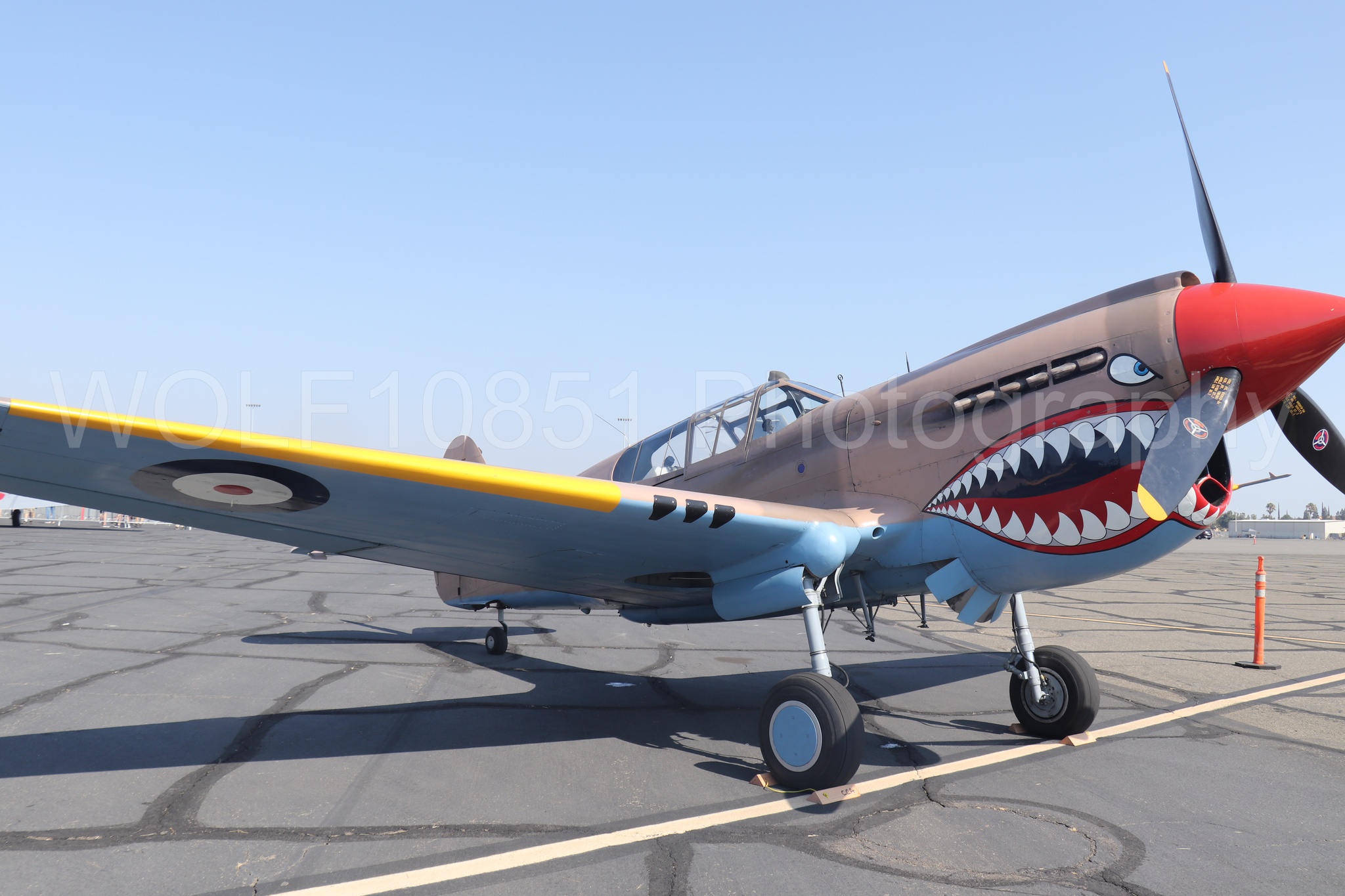 Aviation photography by WOLF10851 featuring Static Display, Curtis P-40 Warhawk, California Capital Airshow 2023.