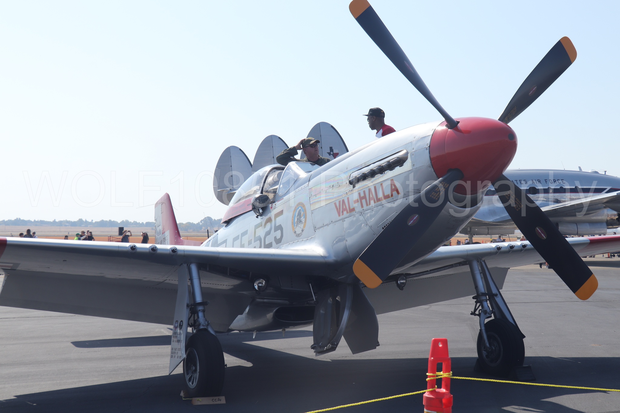 Aviation photography by WOLF10851 featuring Static Display, P-51 Mustang, California Capital Airshow 2023, Val-Halla.