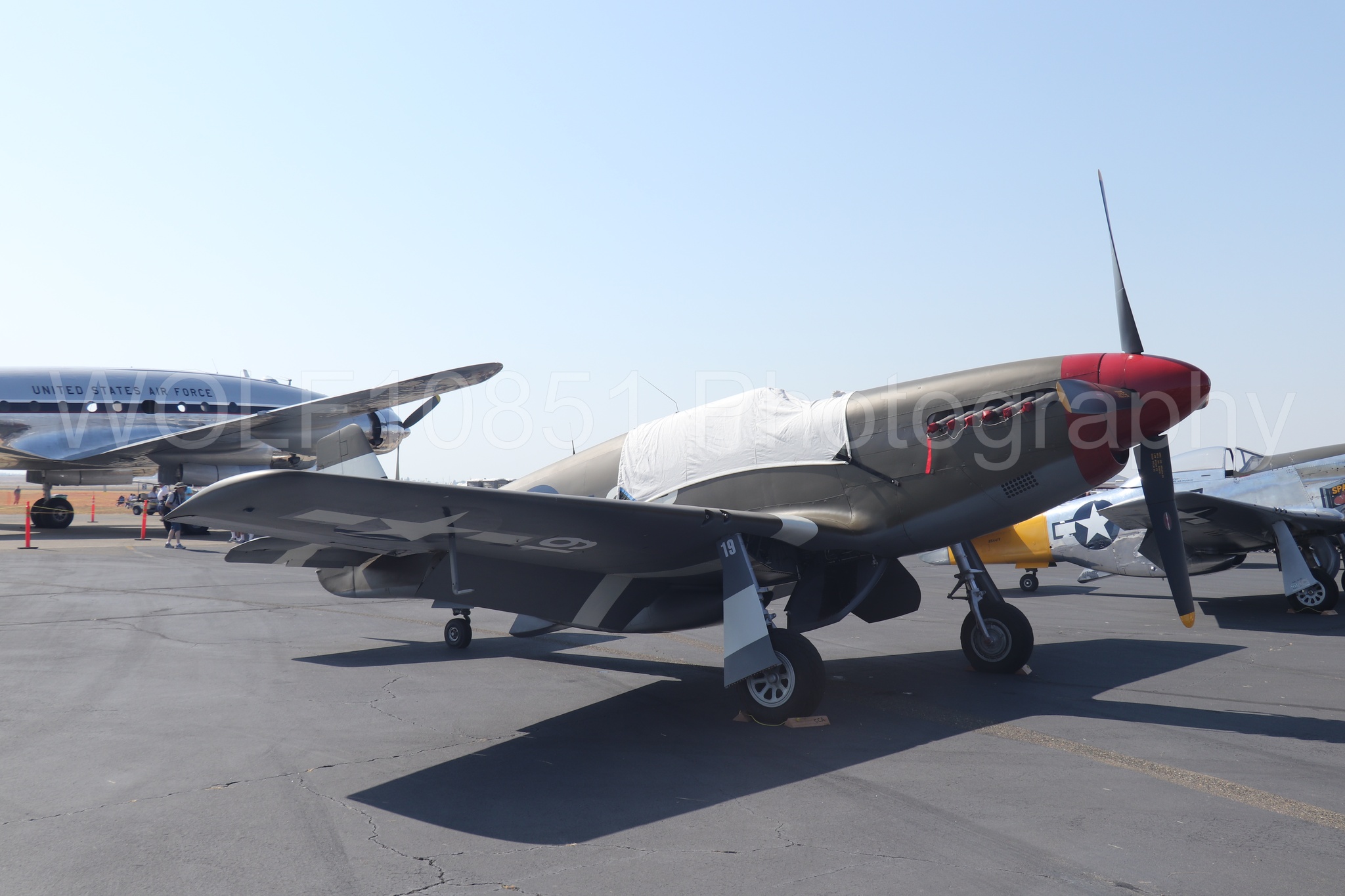 Aviation photography by WOLF10851 featuring Static Display, P-51 Mustang, California Capital Airshow 2023, Boise Bee.