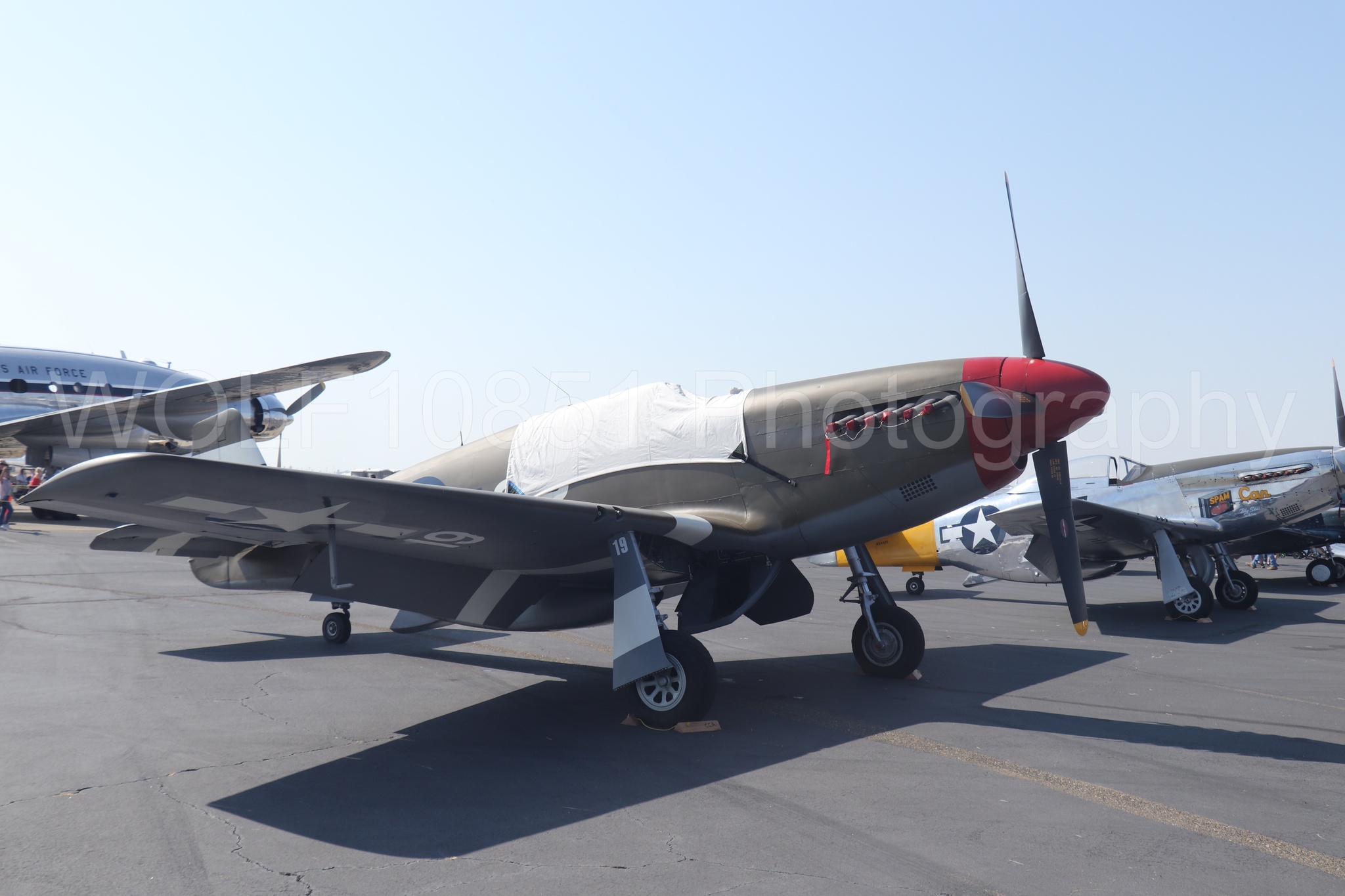 Aviation photography by WOLF10851 featuring Static Display, P-51 Mustang, California Capital Airshow 2023, Boise Bee.
