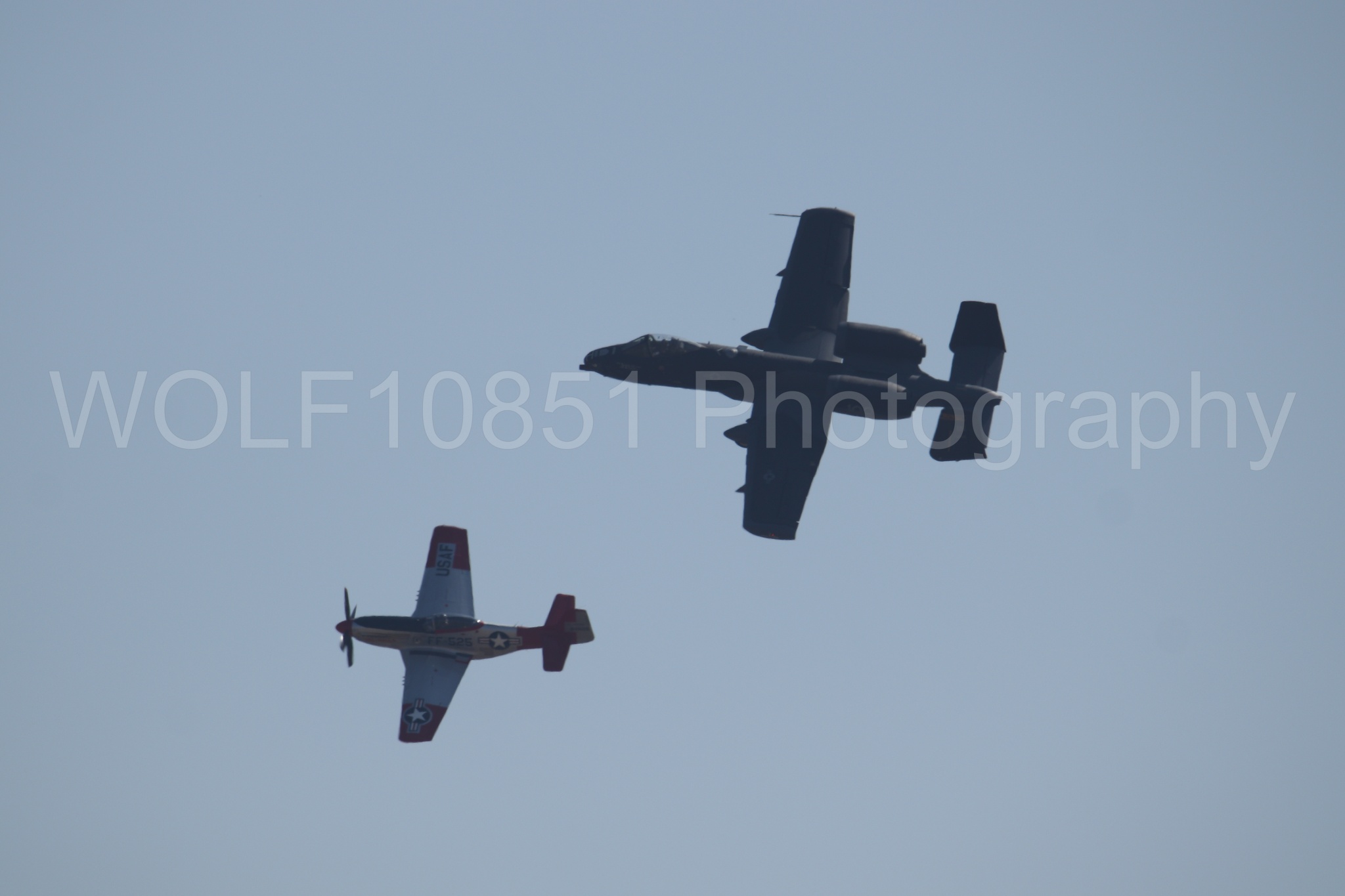 Aviation photography by WOLF10851 featuring P-51 Mustang, A-10 Warthog, California Capital Airshow 2023, Val-Halla.