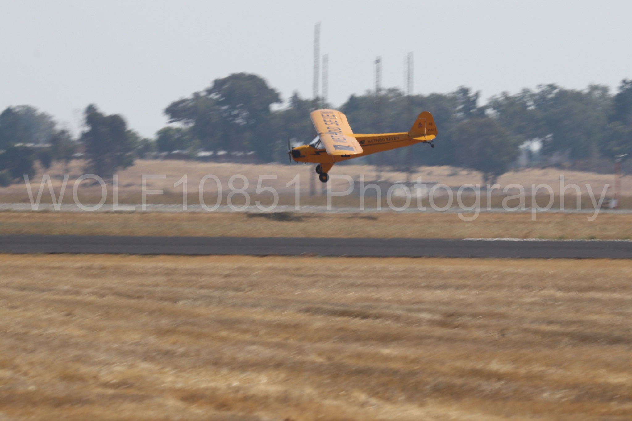 Aviation photography by WOLF10851 featuring Piper J-3 Cub, Tucker Air Patrol, California Capital Airshow 2023.