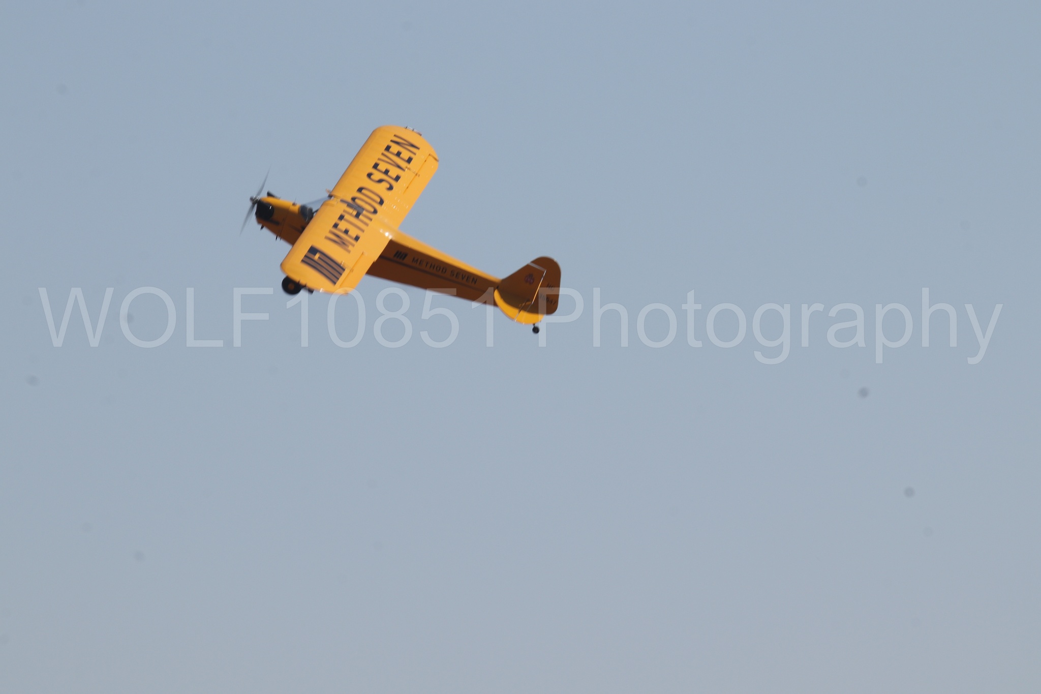 Aviation photography by WOLF10851 featuring Piper J-3 Cub, Tucker Air Patrol, California Capital Airshow 2023.