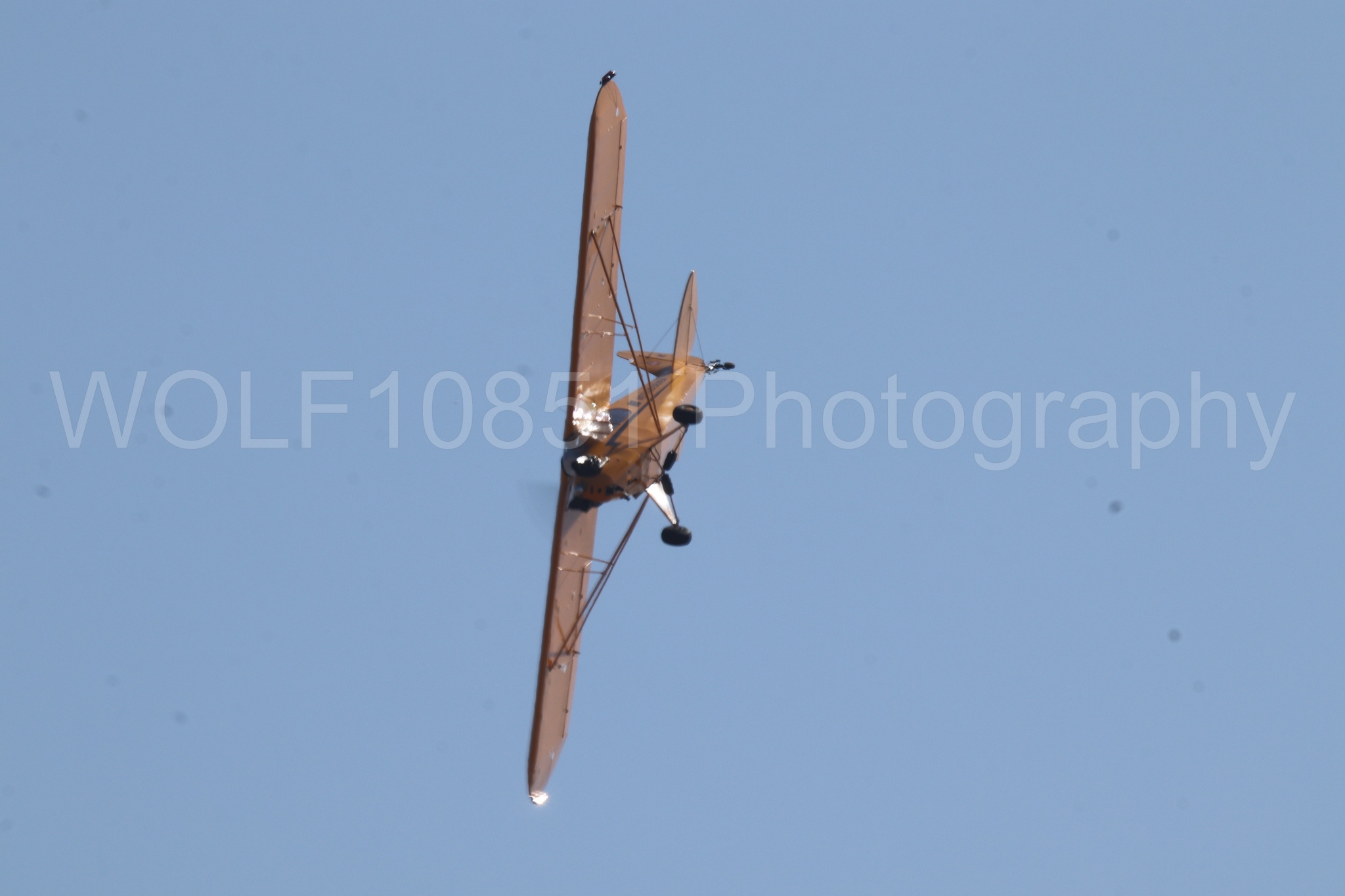 Aviation photography by WOLF10851 featuring Piper J-3 Cub, Tucker Air Patrol, California Capital Airshow 2023.