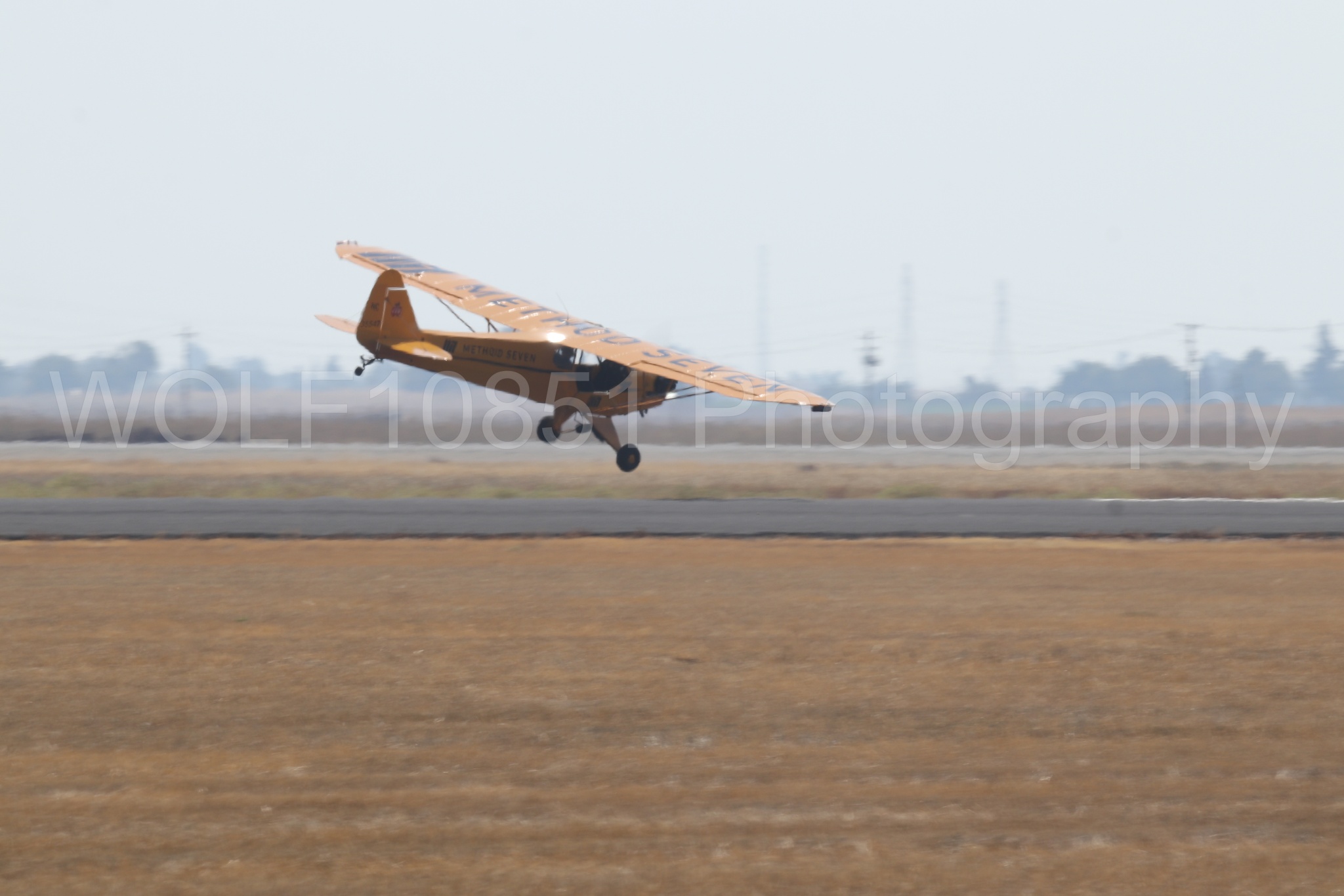 Aviation photography by WOLF10851 featuring Piper J-3 Cub, Tucker Air Patrol, California Capital Airshow 2023.
