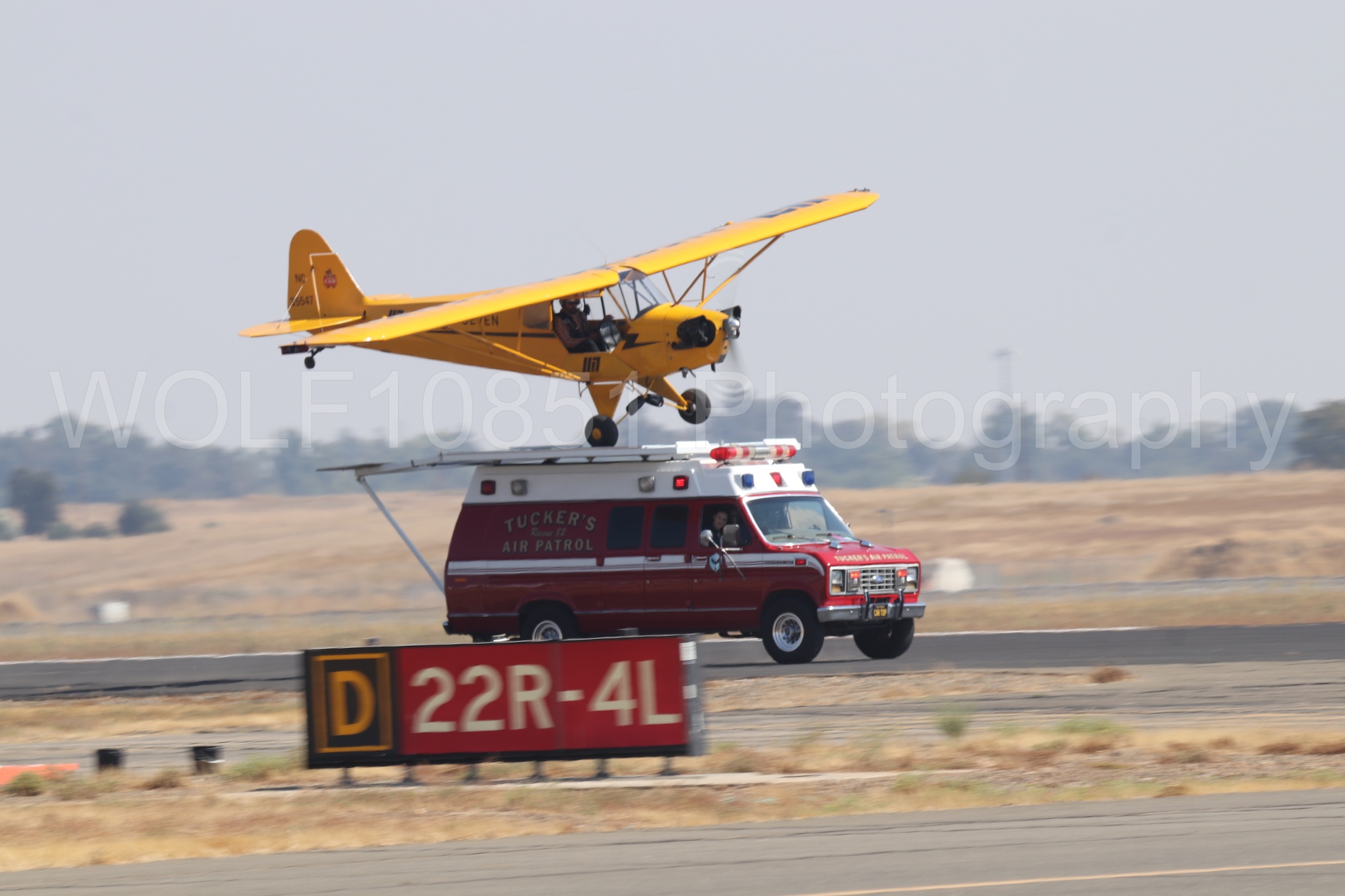 Aviation photography by WOLF10851 featuring Piper J-3 Cub, Tucker Air Patrol, California Capital Airshow 2023.