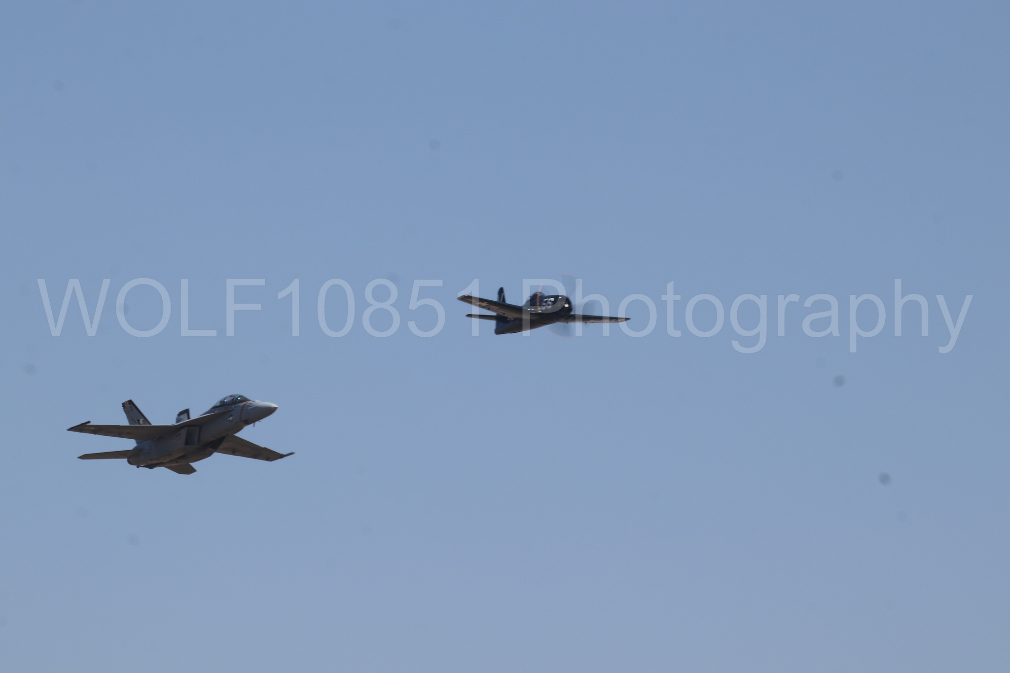 Aviation photography by WOLF10851 featuring FA-18 Super Hornet, f-8f Bearcat, Rhino Demo Team.