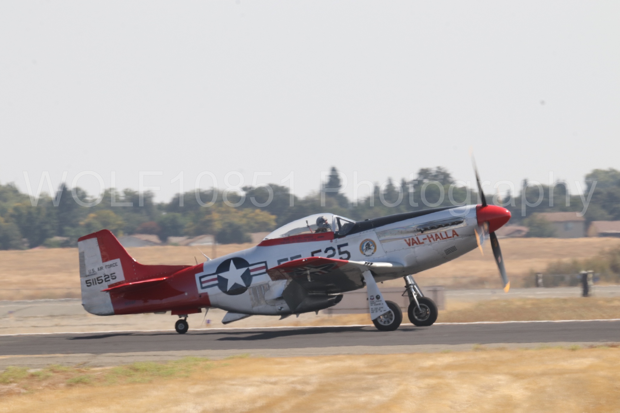 Aviation photography by WOLF10851 featuring P-51 Mustang, California Capital Airshow 2023, Val-Halla.