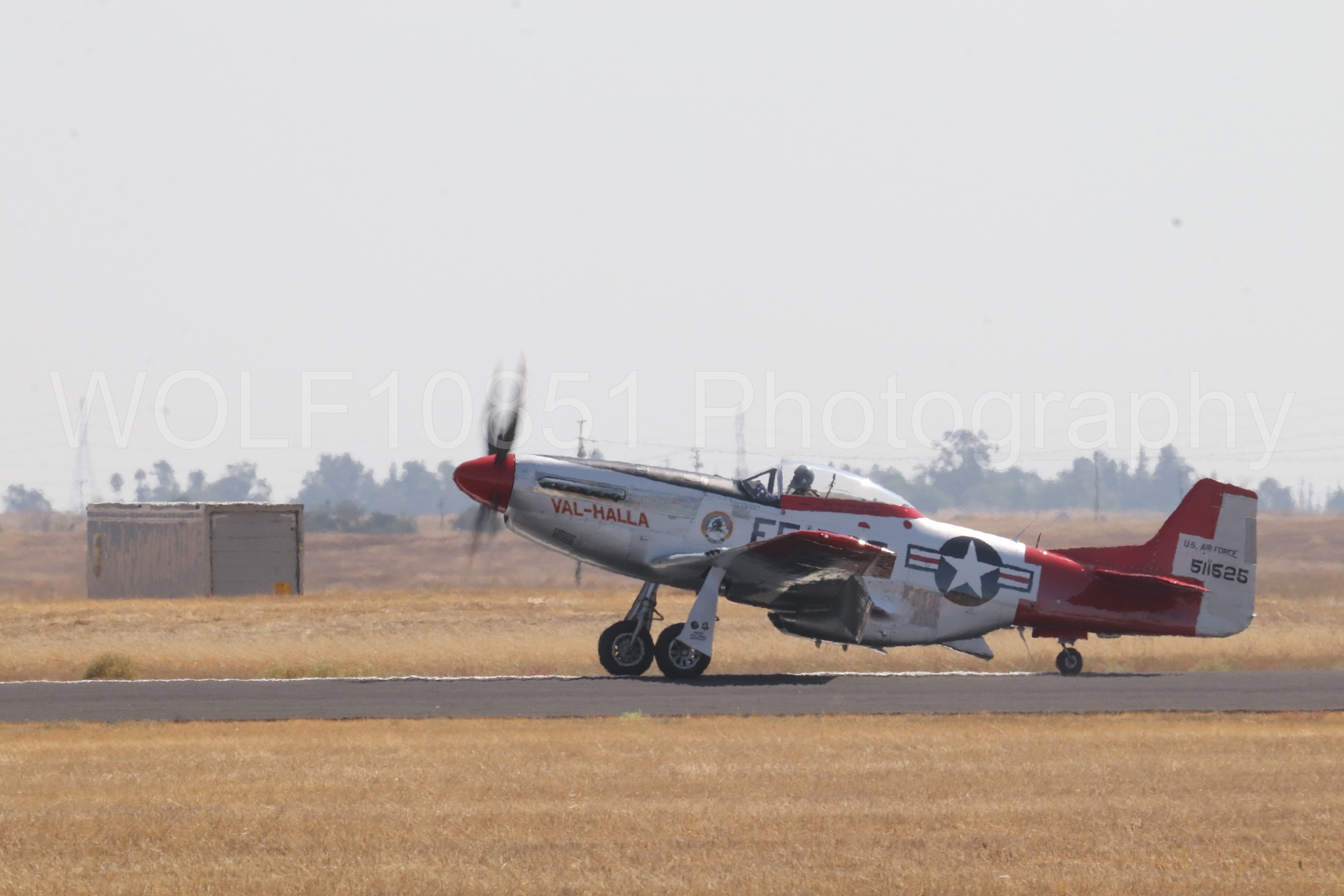 Aviation photography by WOLF10851 featuring P-51 Mustang, California Capital Airshow 2023, Val-Halla.