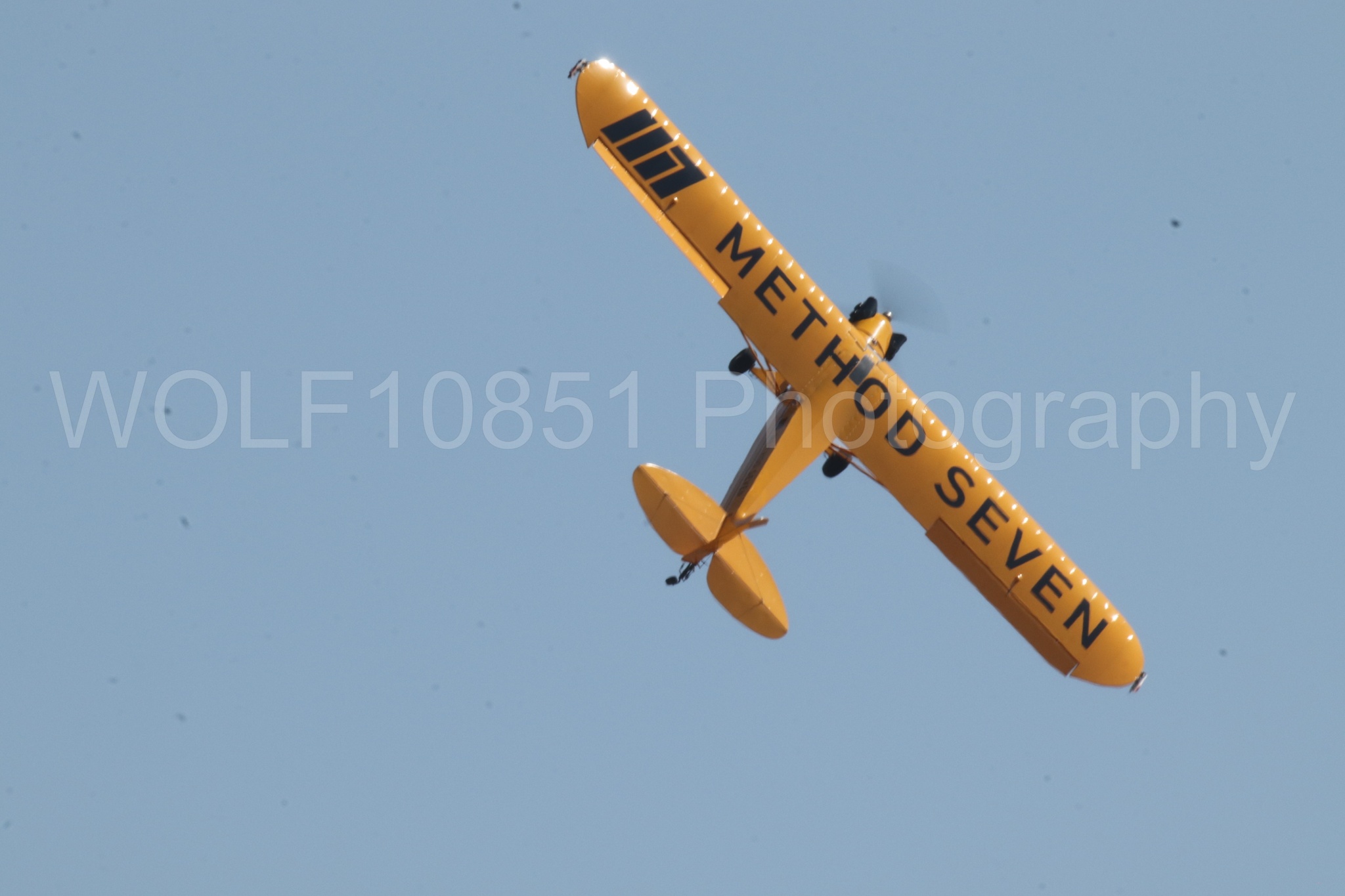 Aviation photography by WOLF10851 featuring Piper J-3 Cub, Tucker Air Patrol, California Capital Airshow 2023.