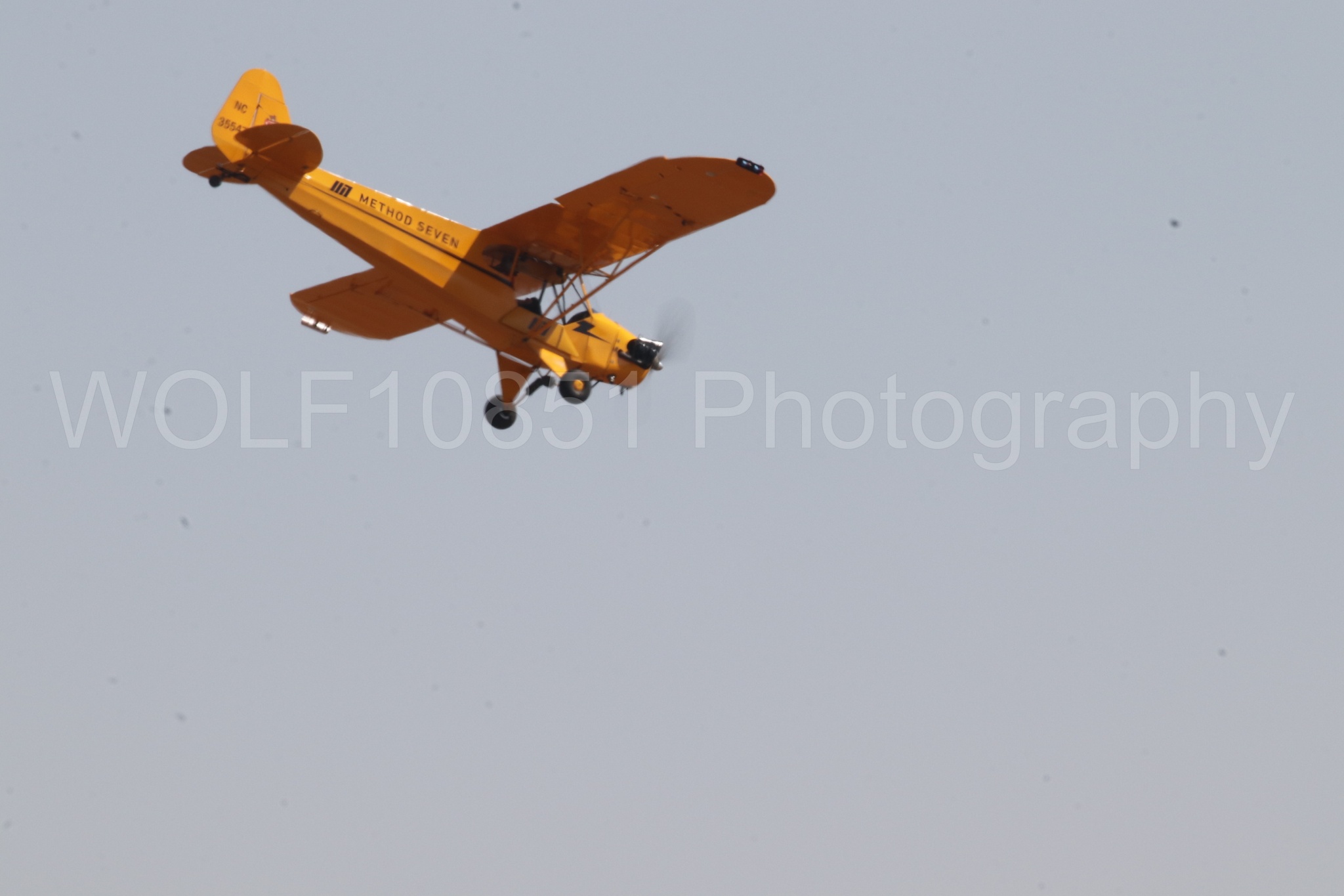 Aviation photography by WOLF10851 featuring Piper J-3 Cub, Tucker Air Patrol, California Capital Airshow 2023.