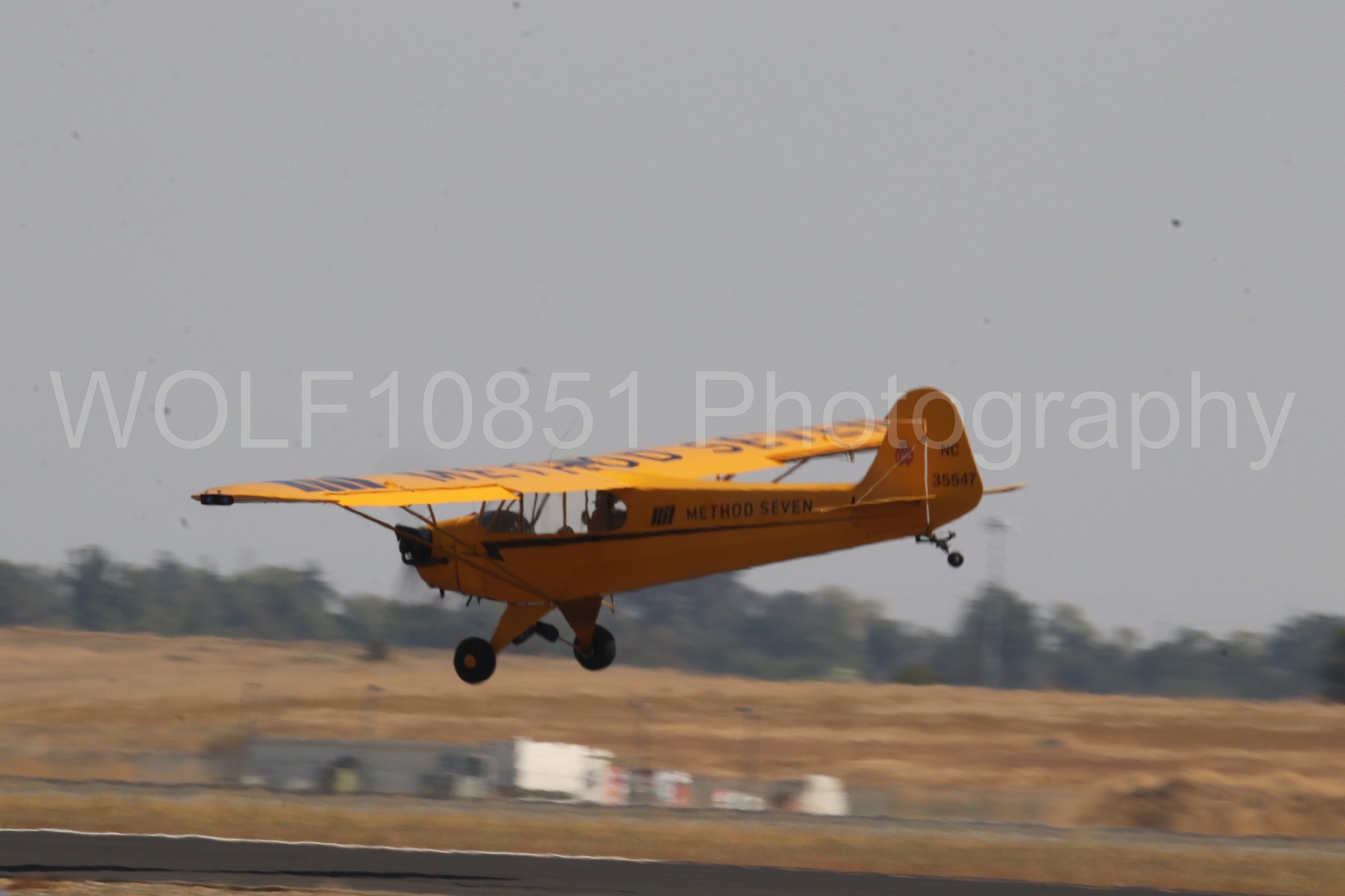 Aviation photography by WOLF10851 featuring Piper J-3 Cub, Tucker Air Patrol, California Capital Airshow 2023.