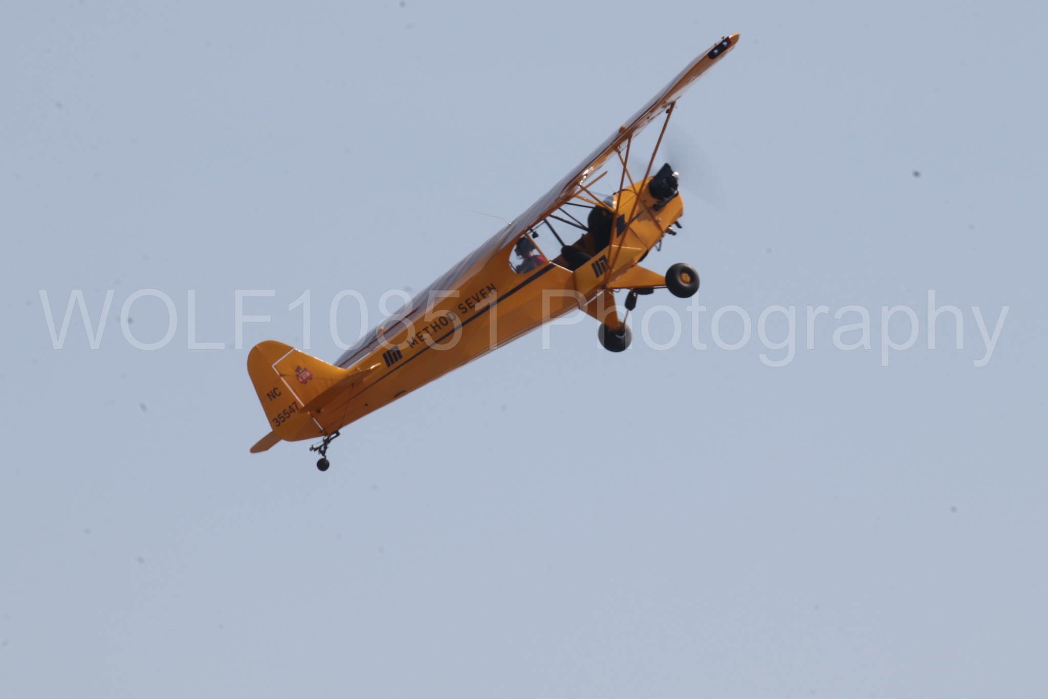 Aviation photography by WOLF10851 featuring Piper J-3 Cub, Tucker Air Patrol, California Capital Airshow 2023.