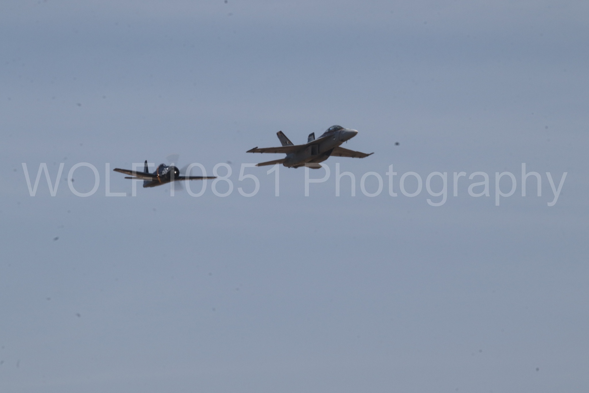 Aviation photography by WOLF10851 featuring FA-18 Super Hornet, f-8f Bearcat, Rhino Demo Team.