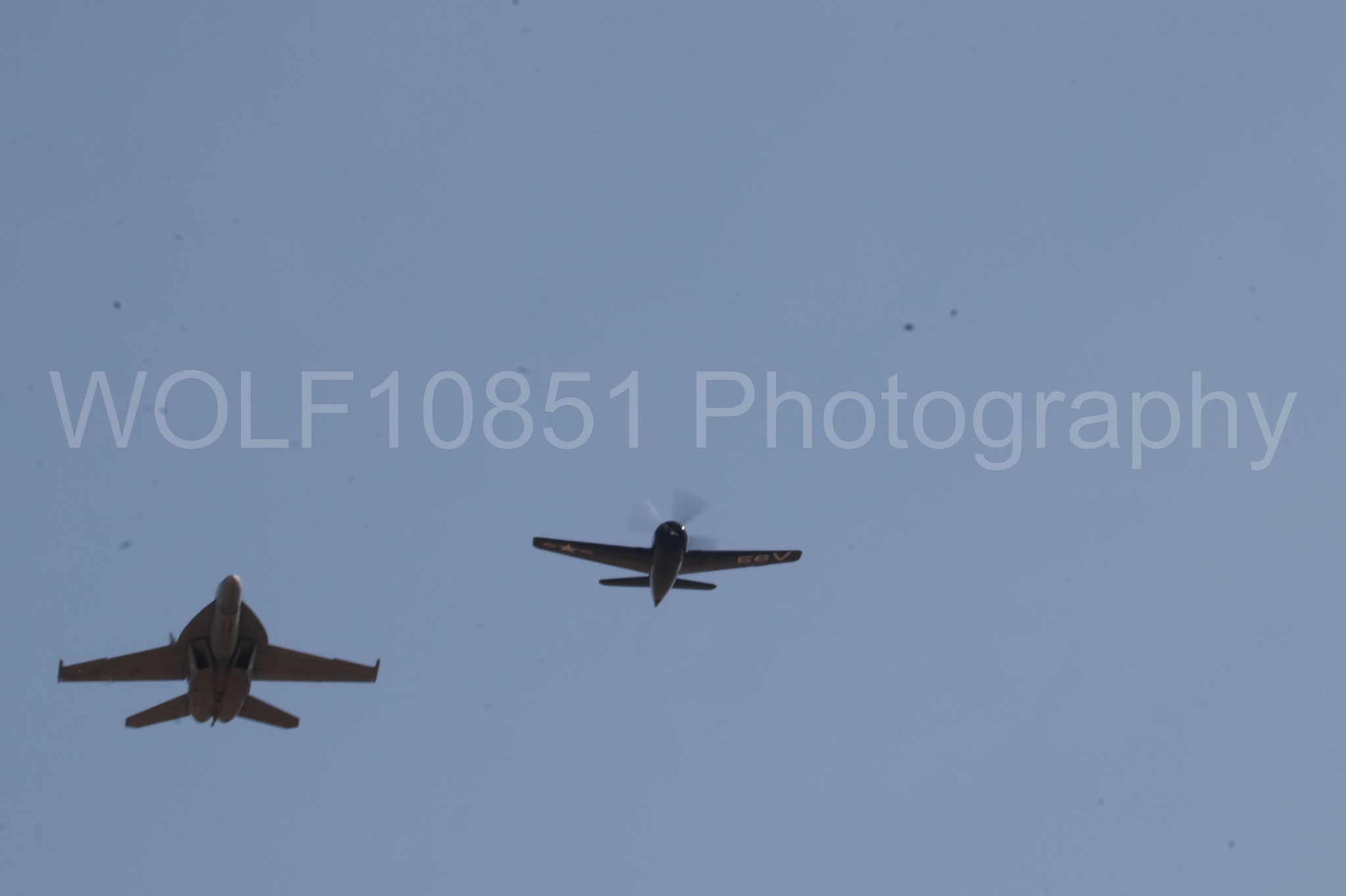 Aviation photography by WOLF10851 featuring FA-18 Super Hornet, f-8f Bearcat, Rhino Demo Team.