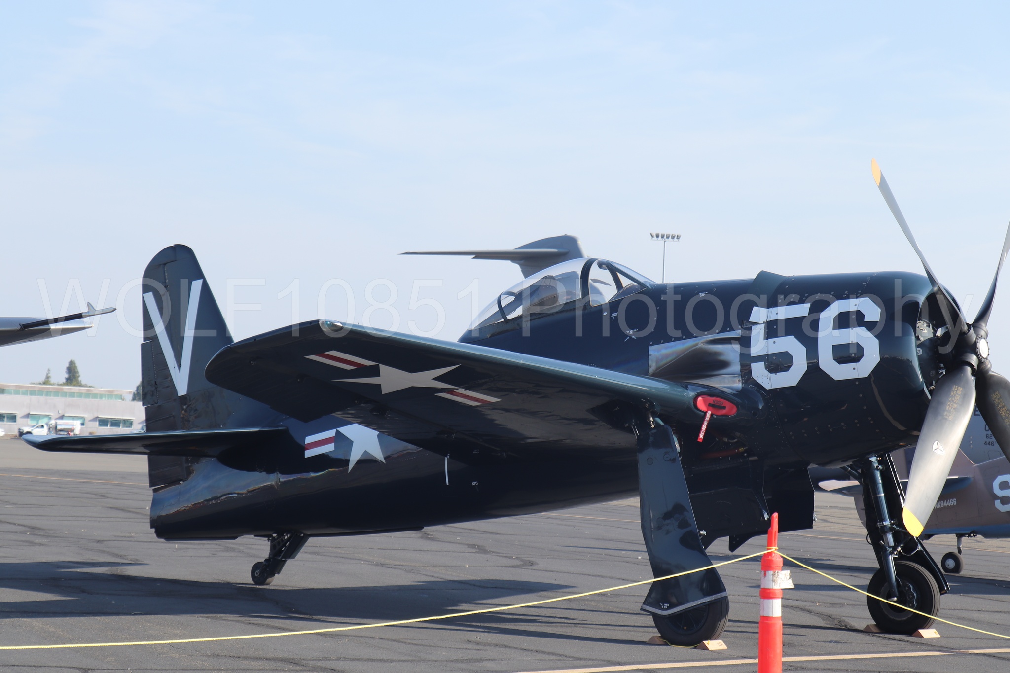Aviation photography by WOLF10851 featuring Static Display, f-8f Bearcat, California Capital Airshow 2023.