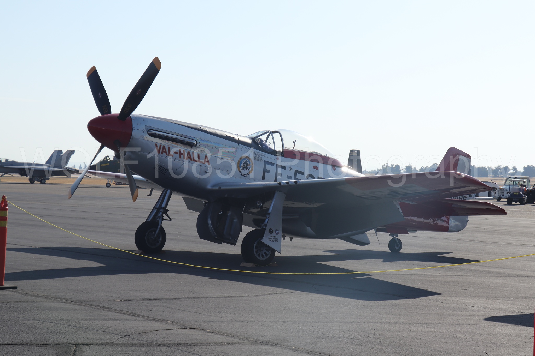 Aviation photography by WOLF10851 featuring Static Display, P-51 Mustang, California Capital Airshow 2023, Val-Halla.