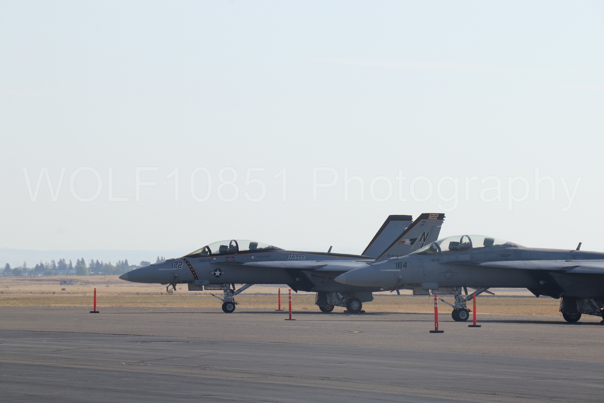 Aviation photography by WOLF10851 featuring FA-18 Super Hornet, Static Display, Rhino Demo Team, California Capital Airshow 2023.
