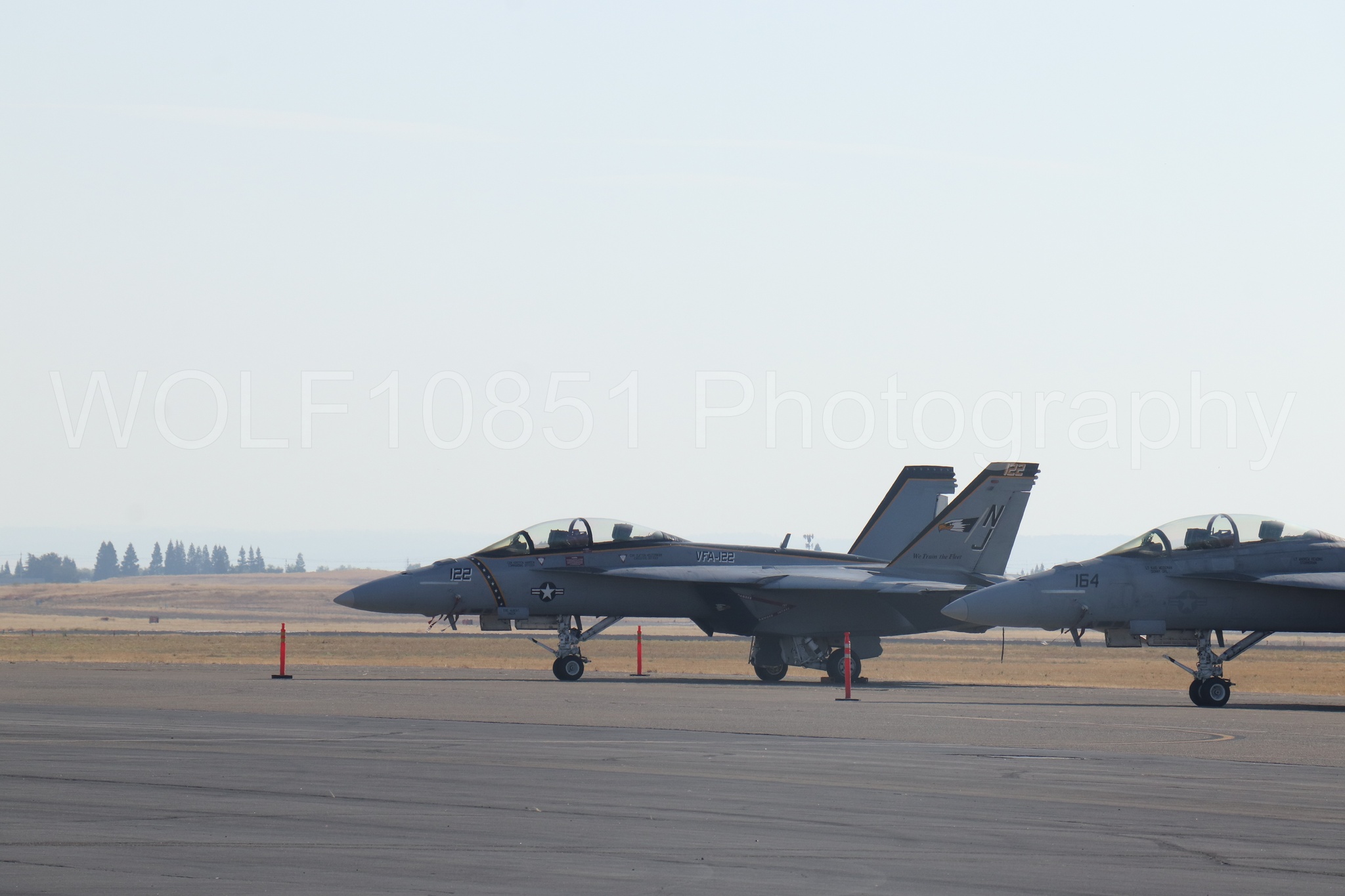 Aviation photography by WOLF10851 featuring FA-18 Super Hornet, Static Display, Rhino Demo Team, California Capital Airshow 2023.