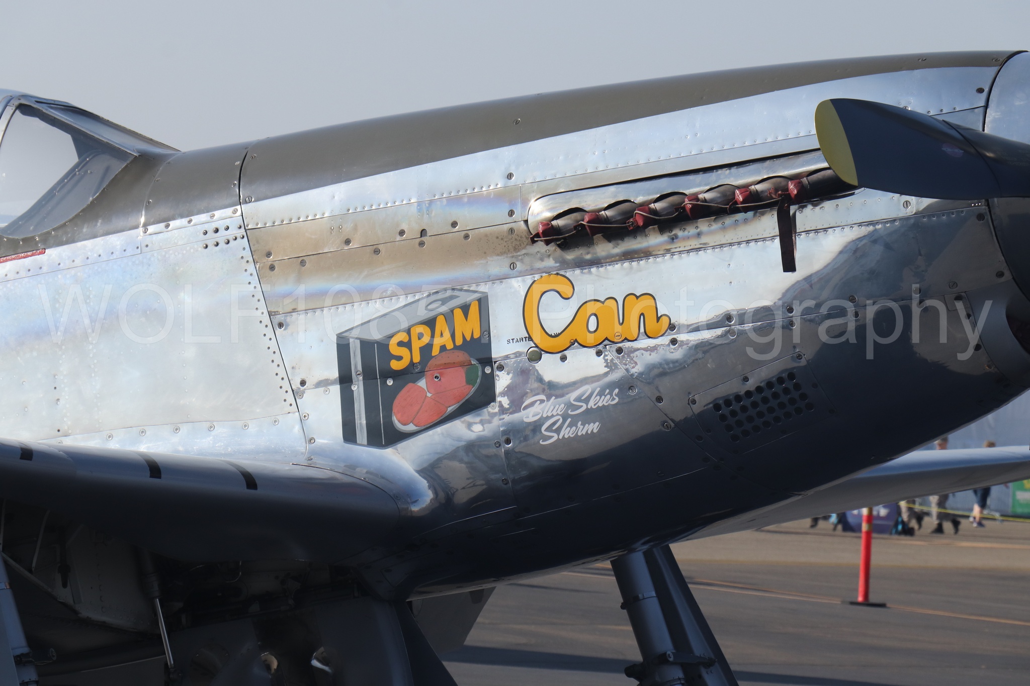 Aviation photography by WOLF10851 featuring Static Display, P-51 Mustang, Spam Can, Dolly, California Capital Airshow 2023.