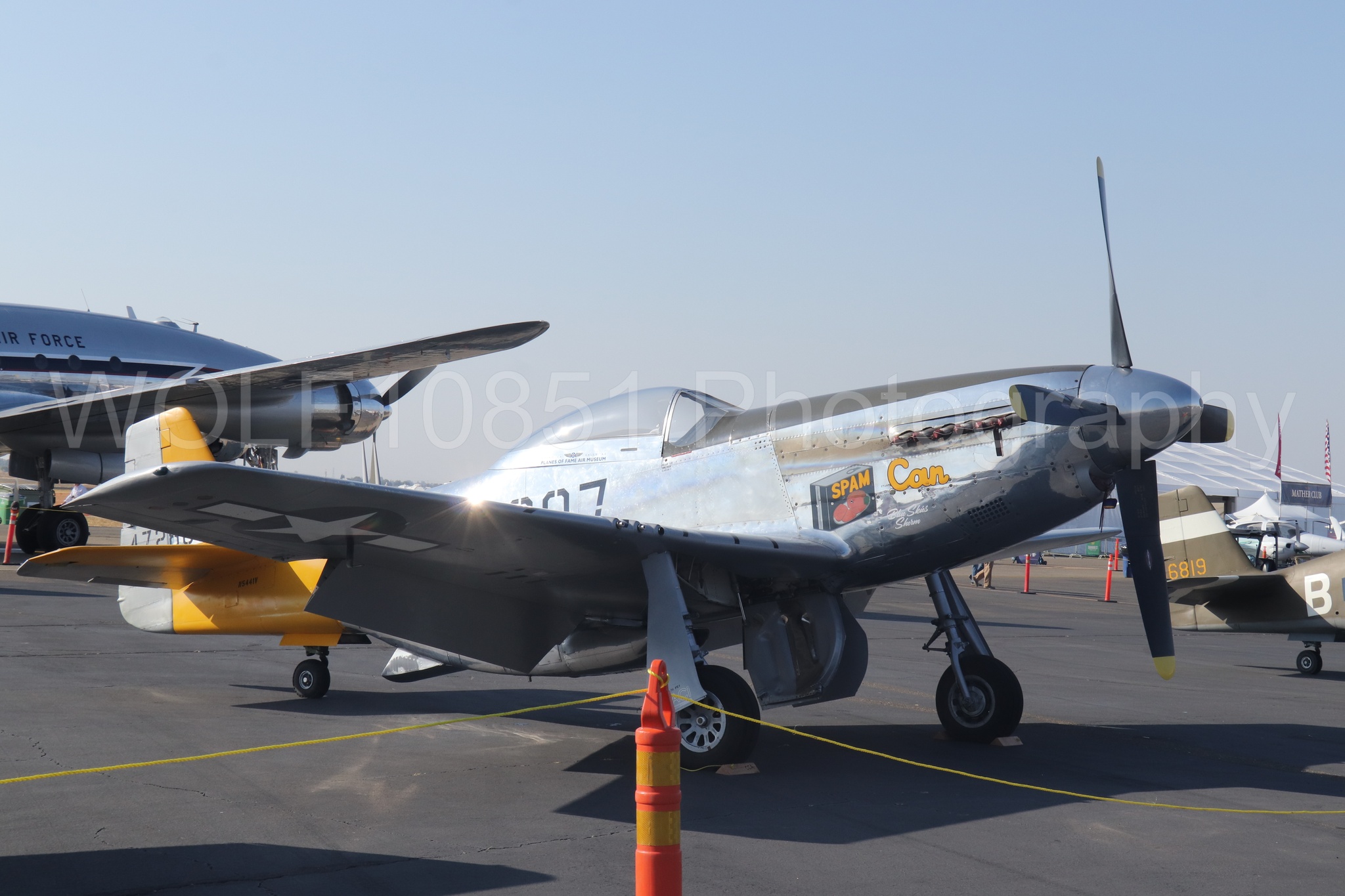 Aviation photography by WOLF10851 featuring Static Display, P-51 Mustang, Spam Can, Dolly, California Capital Airshow 2023.