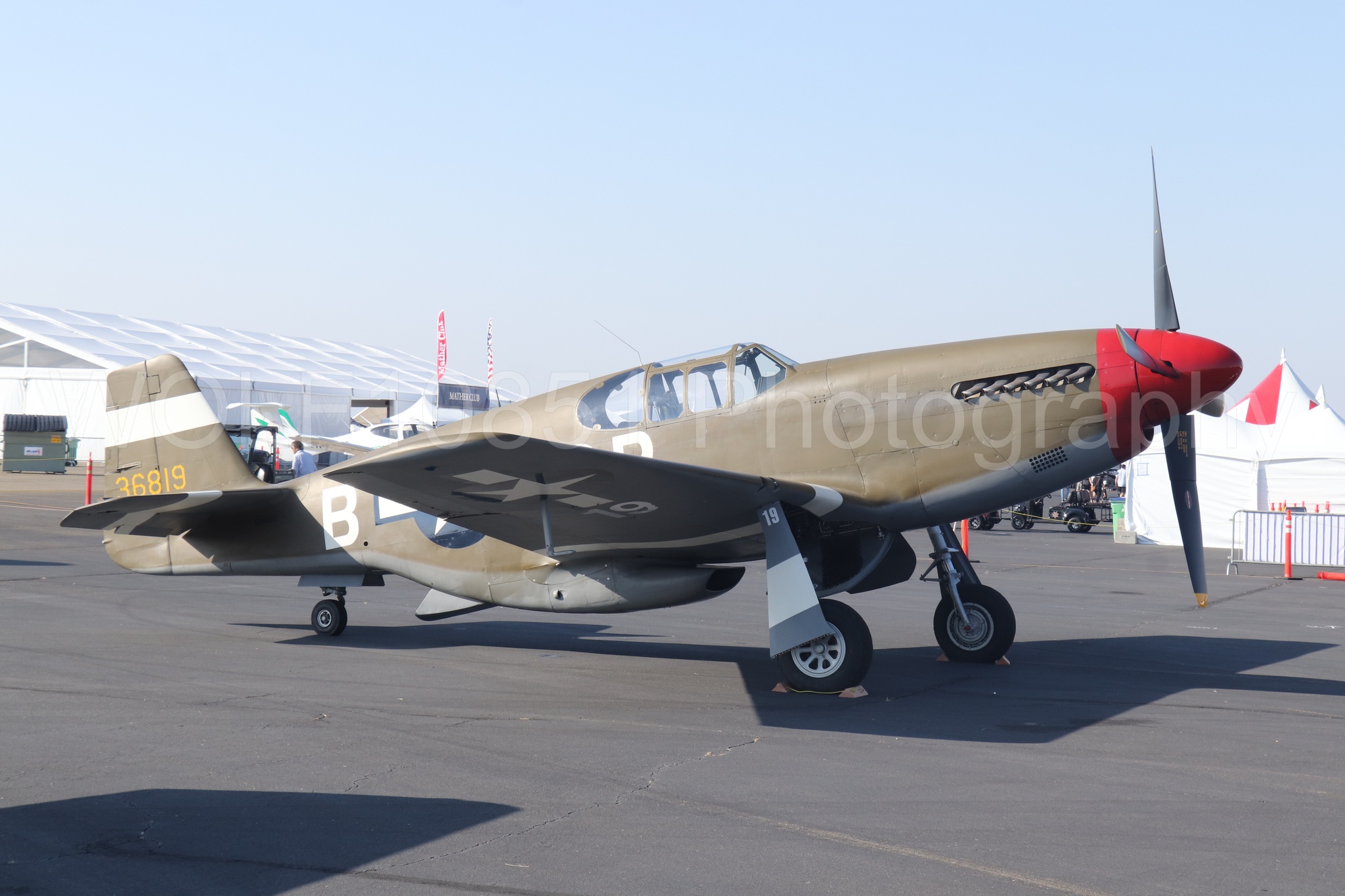 Aviation photography by WOLF10851 featuring Static Display, P-51 Mustang, California Capital Airshow 2023, Boise Bee.