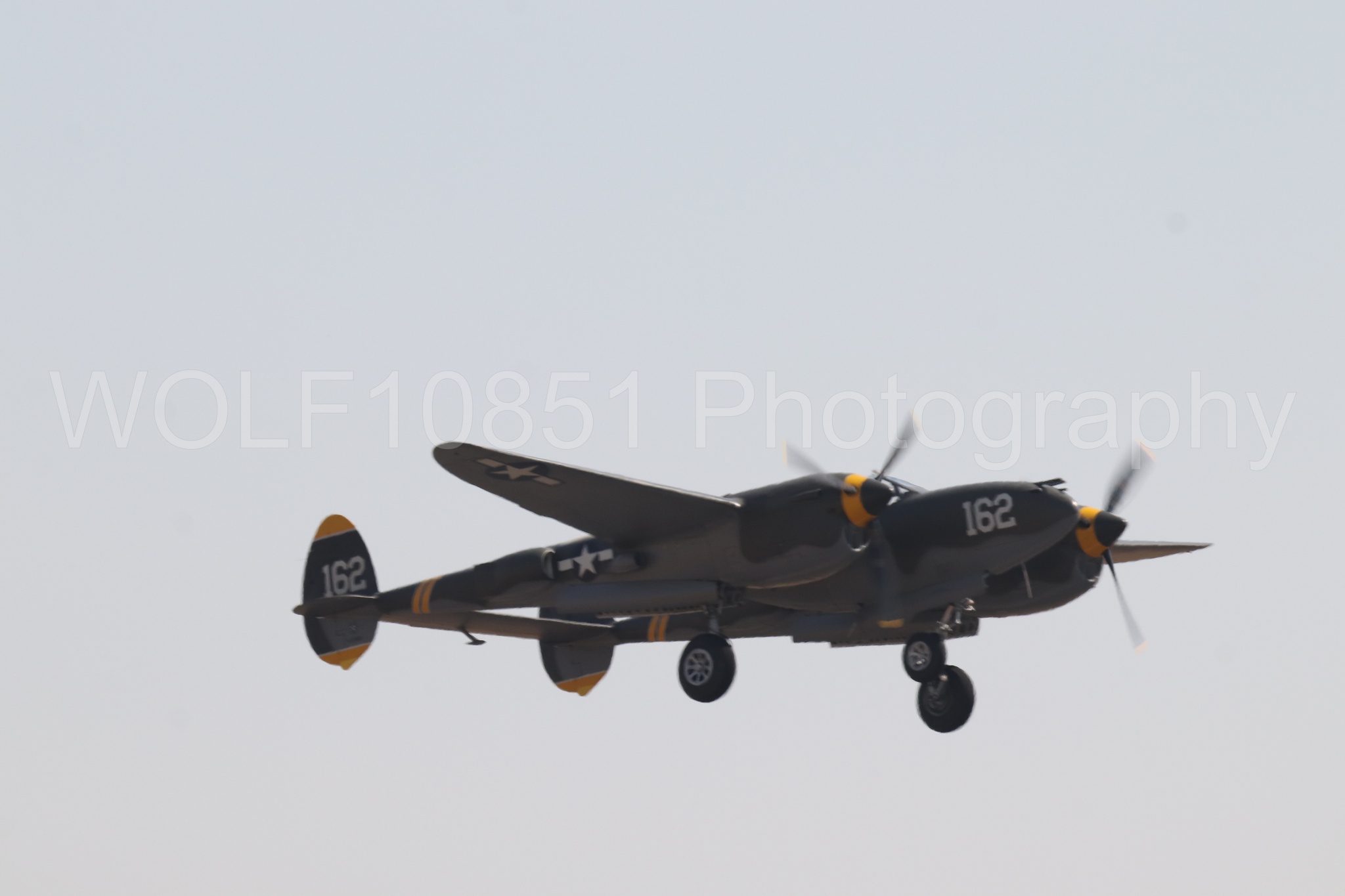 Aviation photography by WOLF10851 featuring P-38 Lightning, 23 Skidoo, California Capital Airshow 2023.