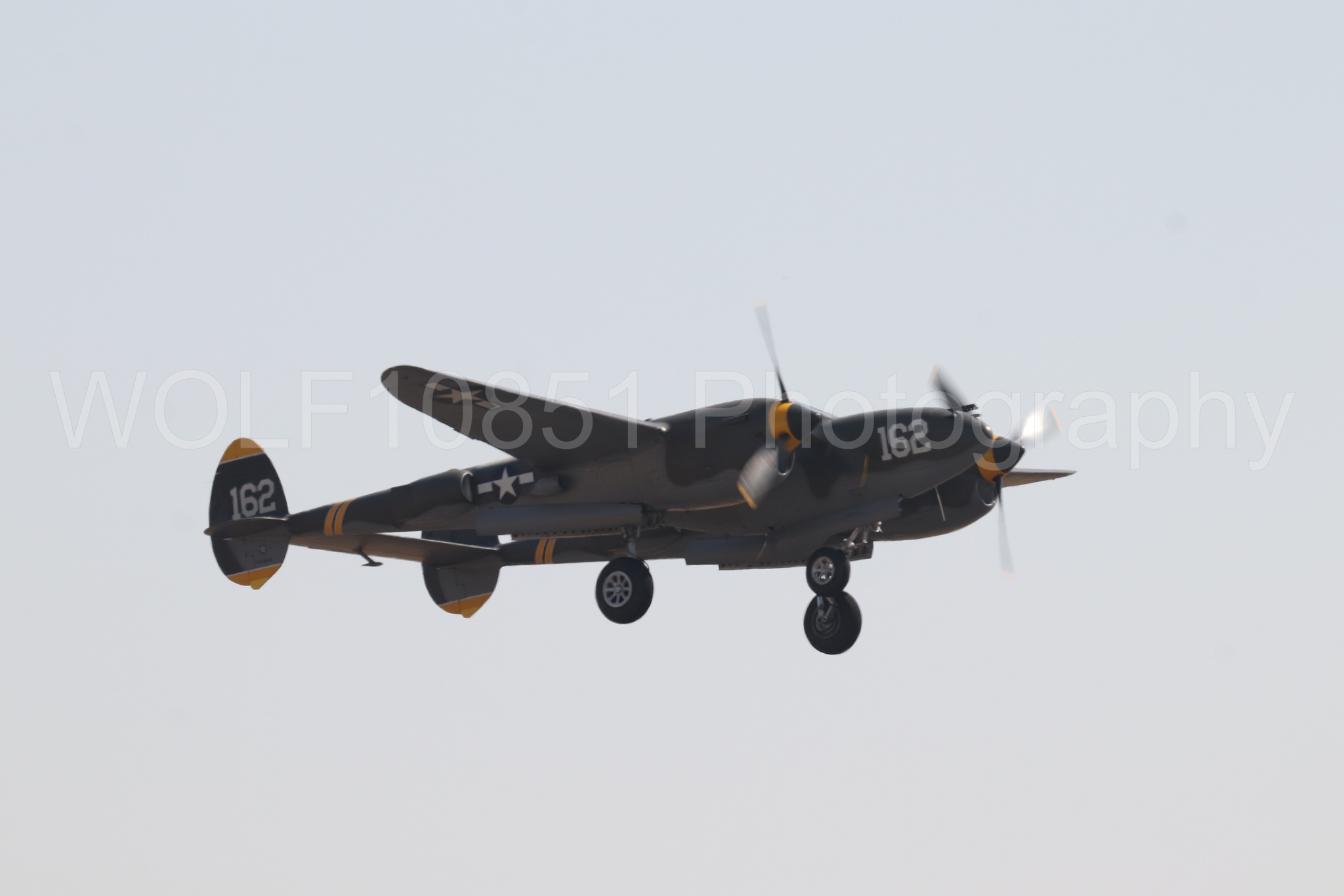 Aviation photography by WOLF10851 featuring P-38 Lightning, 23 Skidoo, California Capital Airshow 2023.