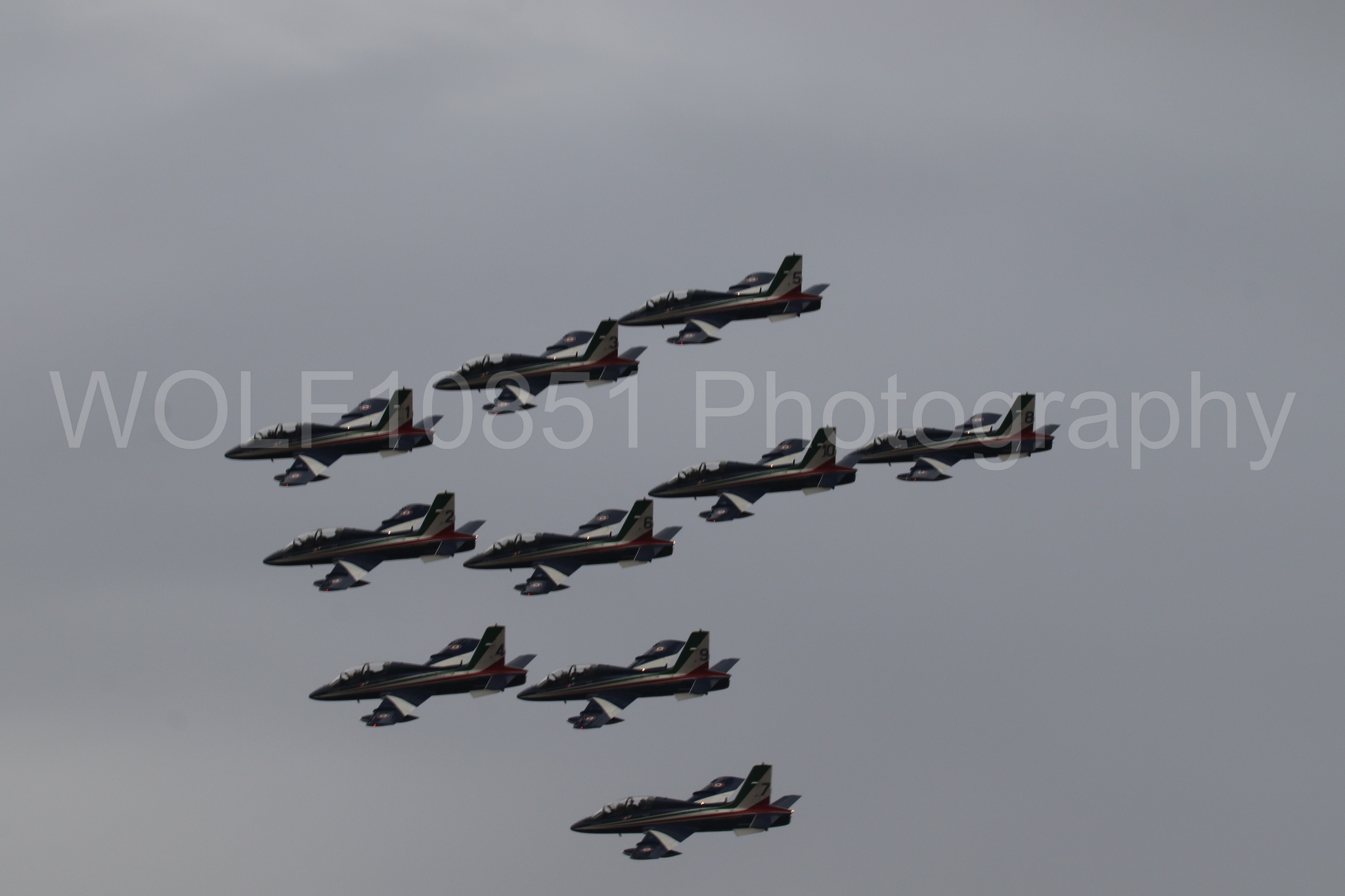 Aviation photography by WOLF10851 featuring California Capital Airshow 2024, MB-339 A, Frecce Tricolor.
