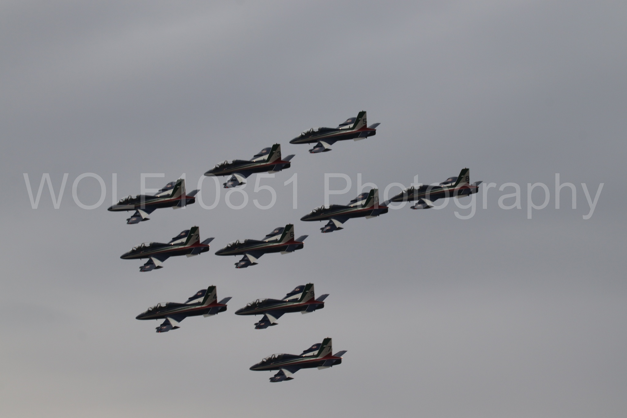 Aviation photography by WOLF10851 featuring California Capital Airshow 2024, MB-339 A, Frecce Tricolor.