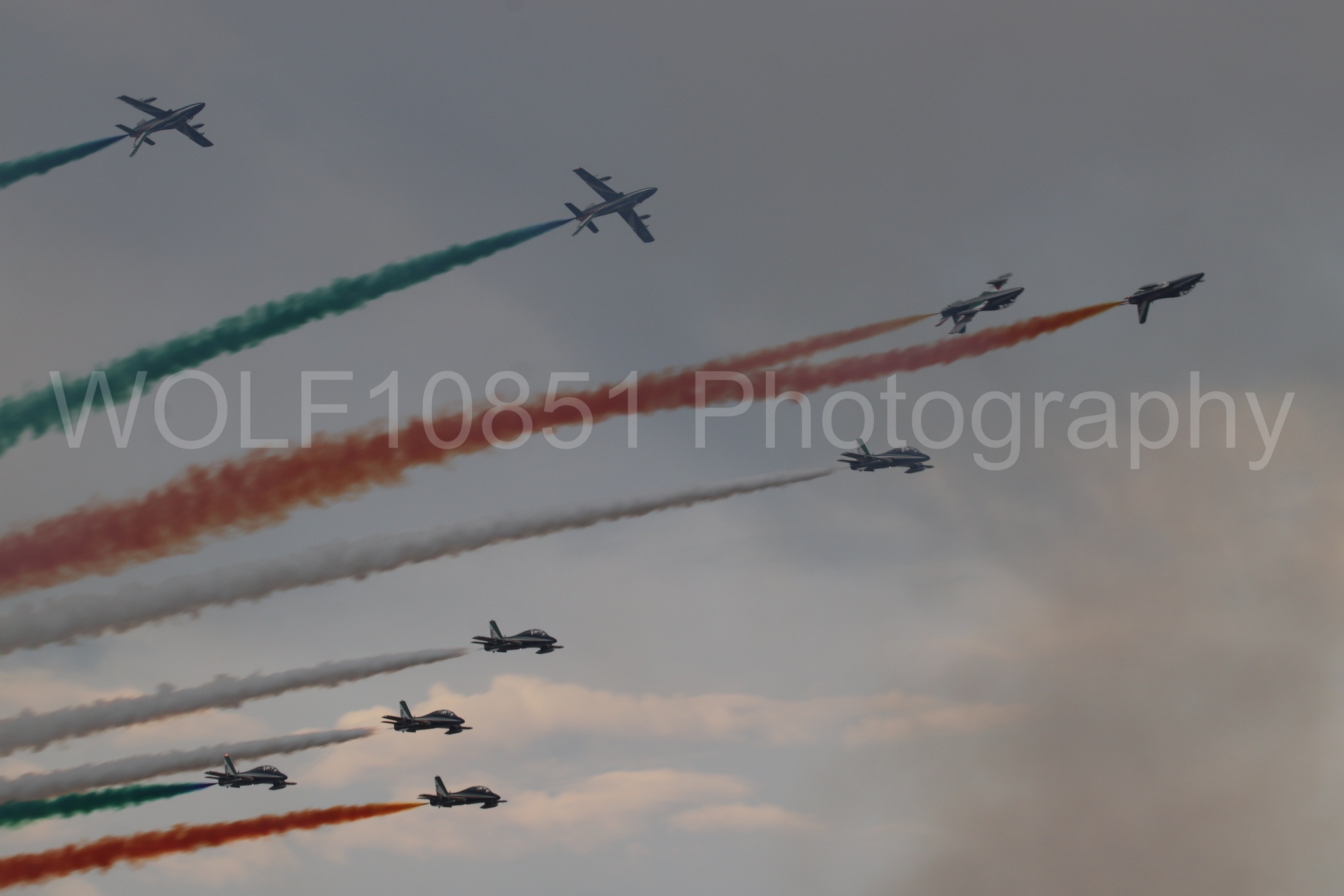 Aviation photography by WOLF10851 featuring California Capital Airshow 2024, MB-339 A, Frecce Tricolor.