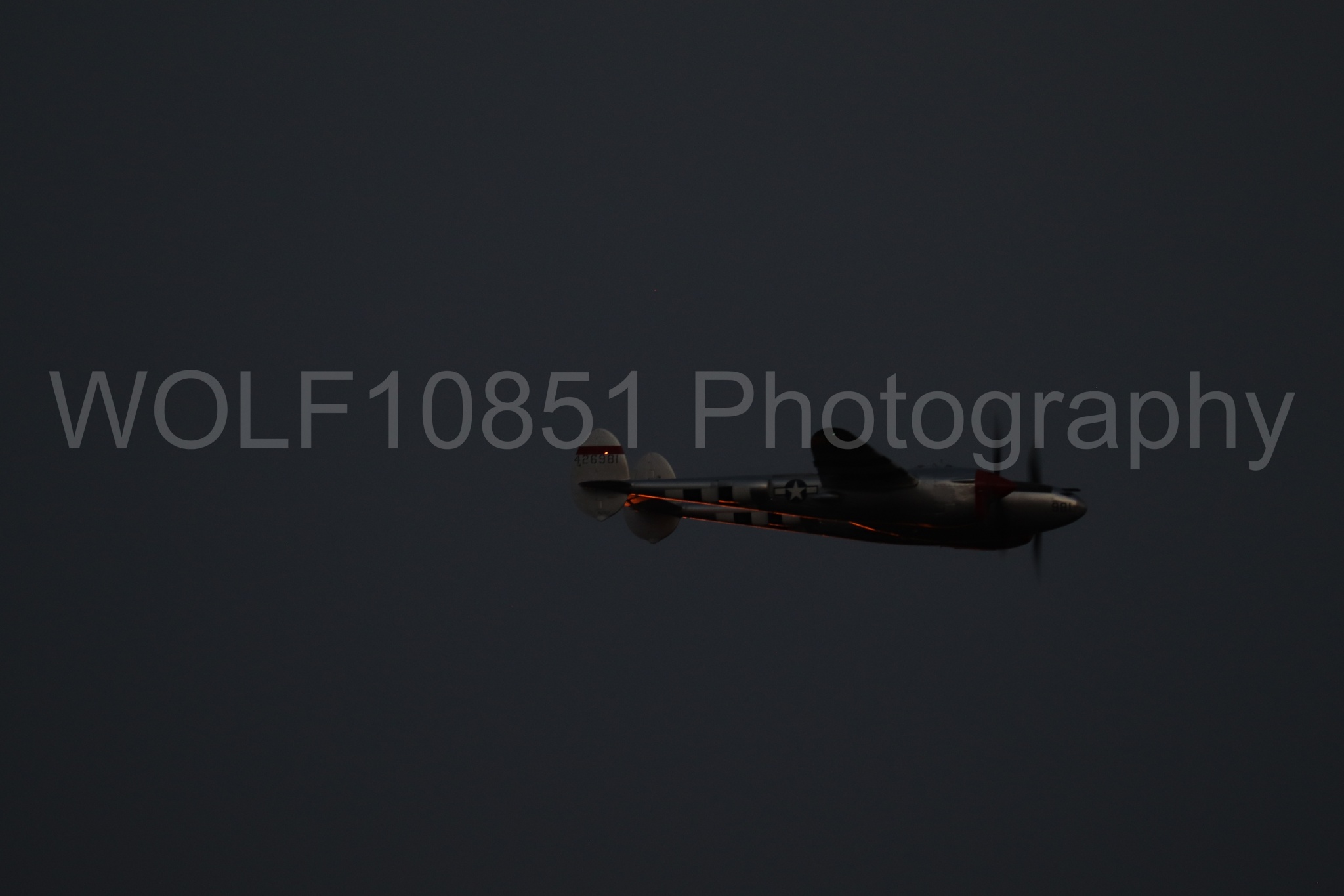 Aviation photography by WOLF10851 featuring P-38 Lightning.